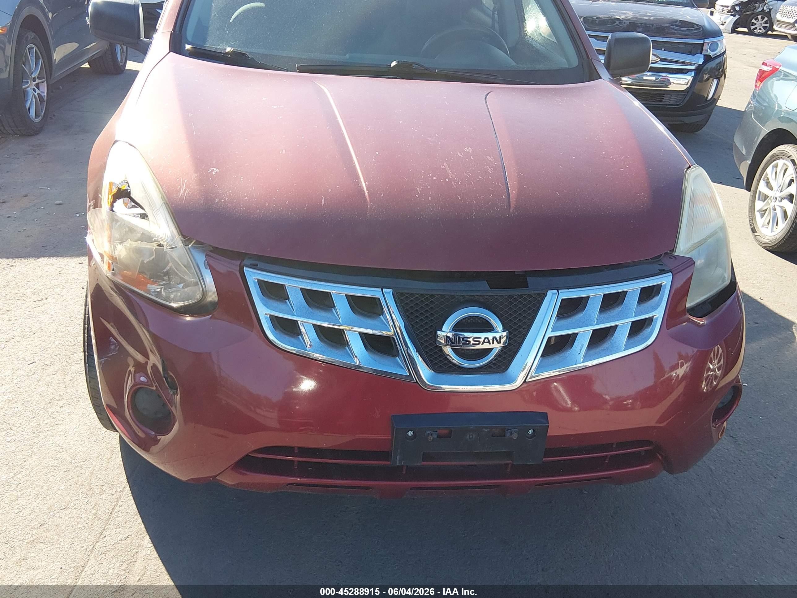 2013 Nissan Rogue S Red vin: JN8AS5MT8DW528991