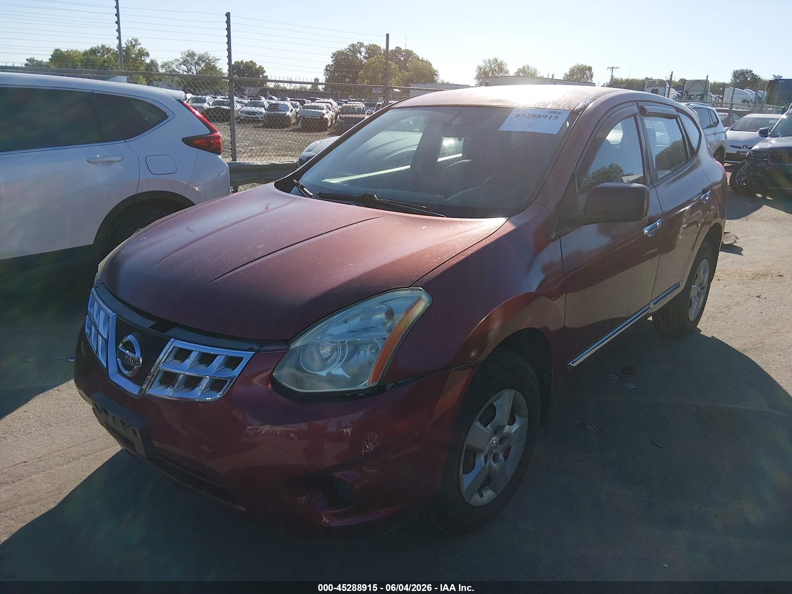 2013 Nissan Rogue S Red vin: JN8AS5MT8DW528991