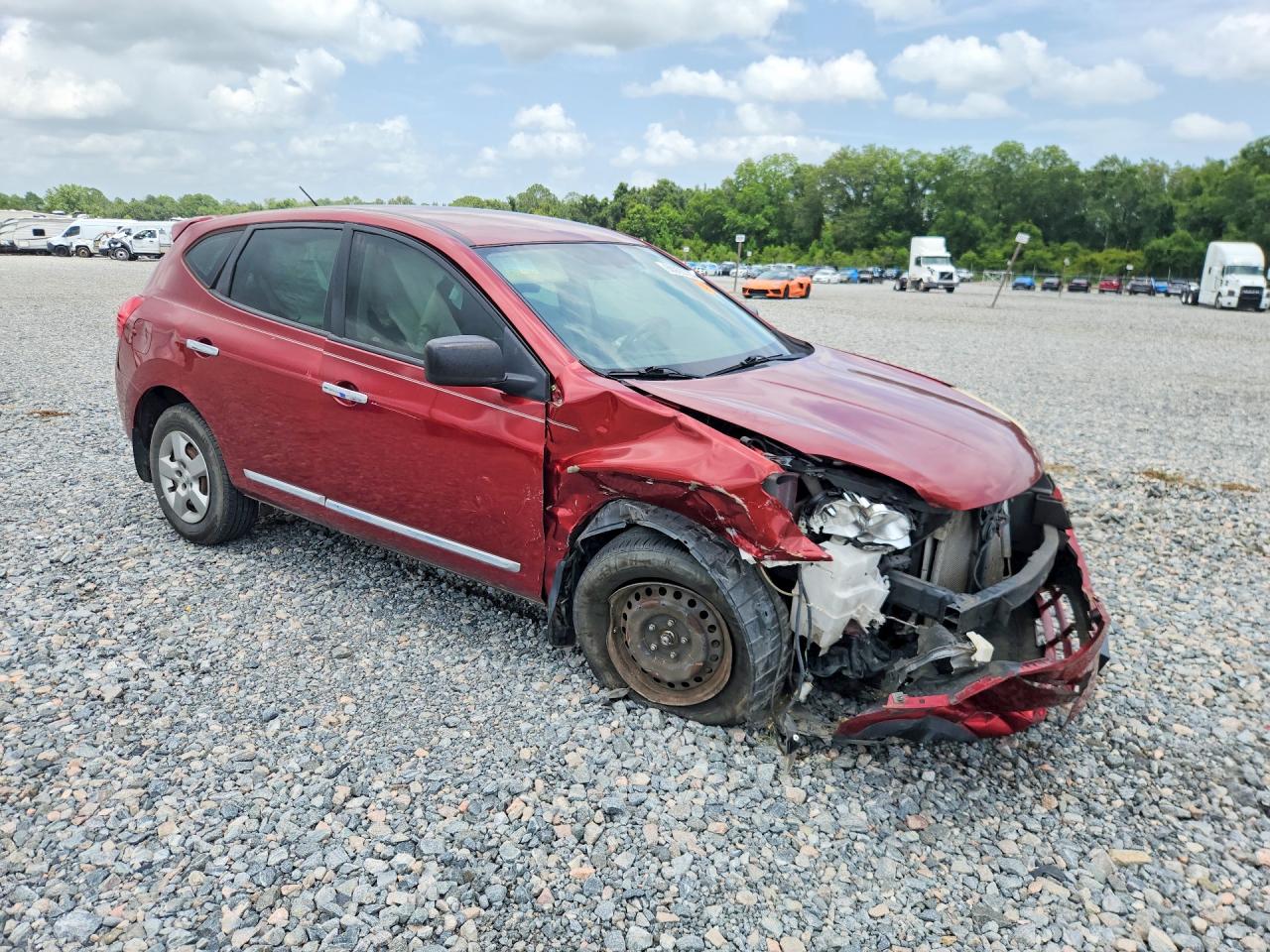 2013 Nissan Rogue S Red vin: JN8AS5MT8DW536153