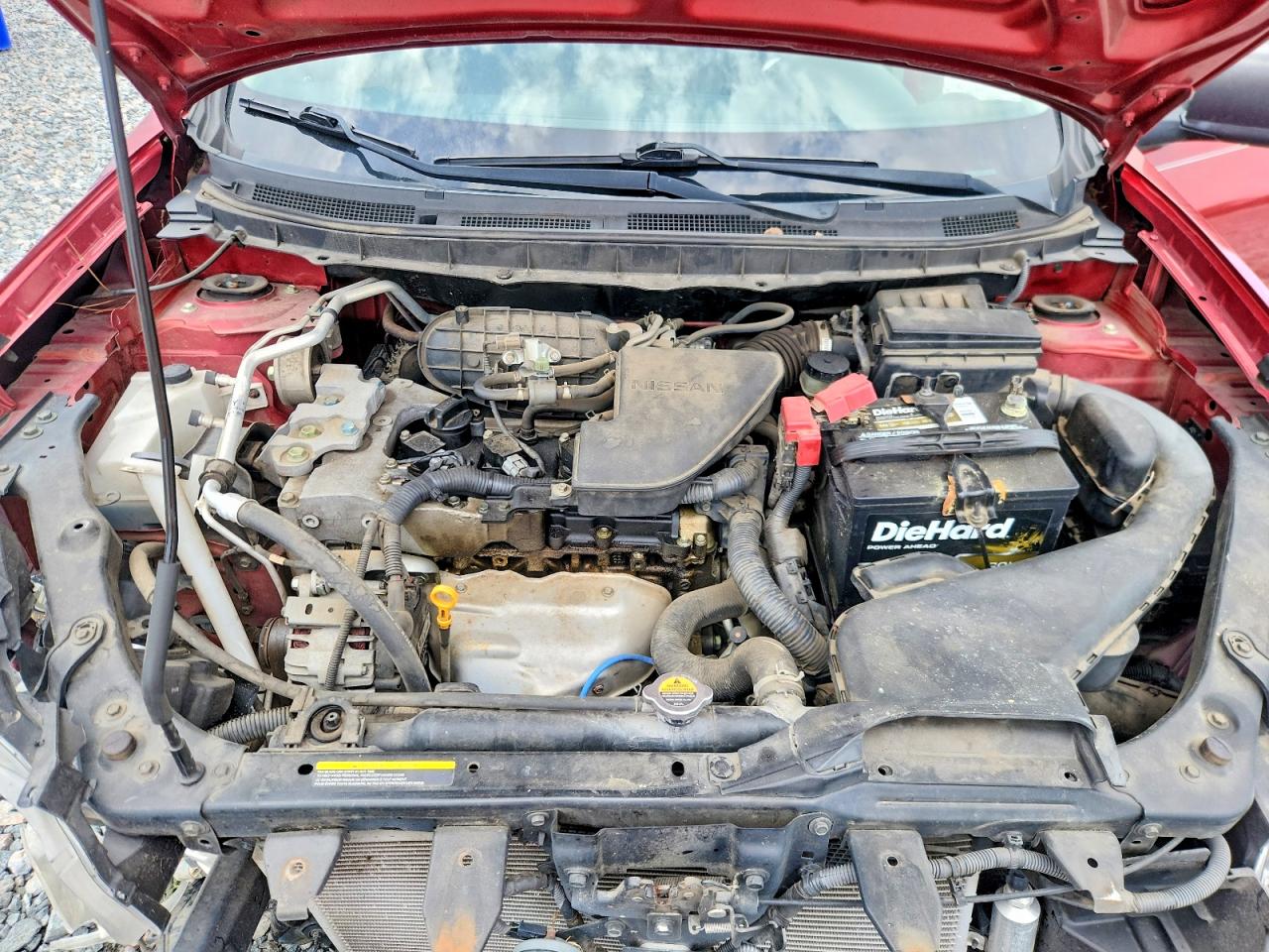 2013 Nissan Rogue S Red vin: JN8AS5MT8DW536153