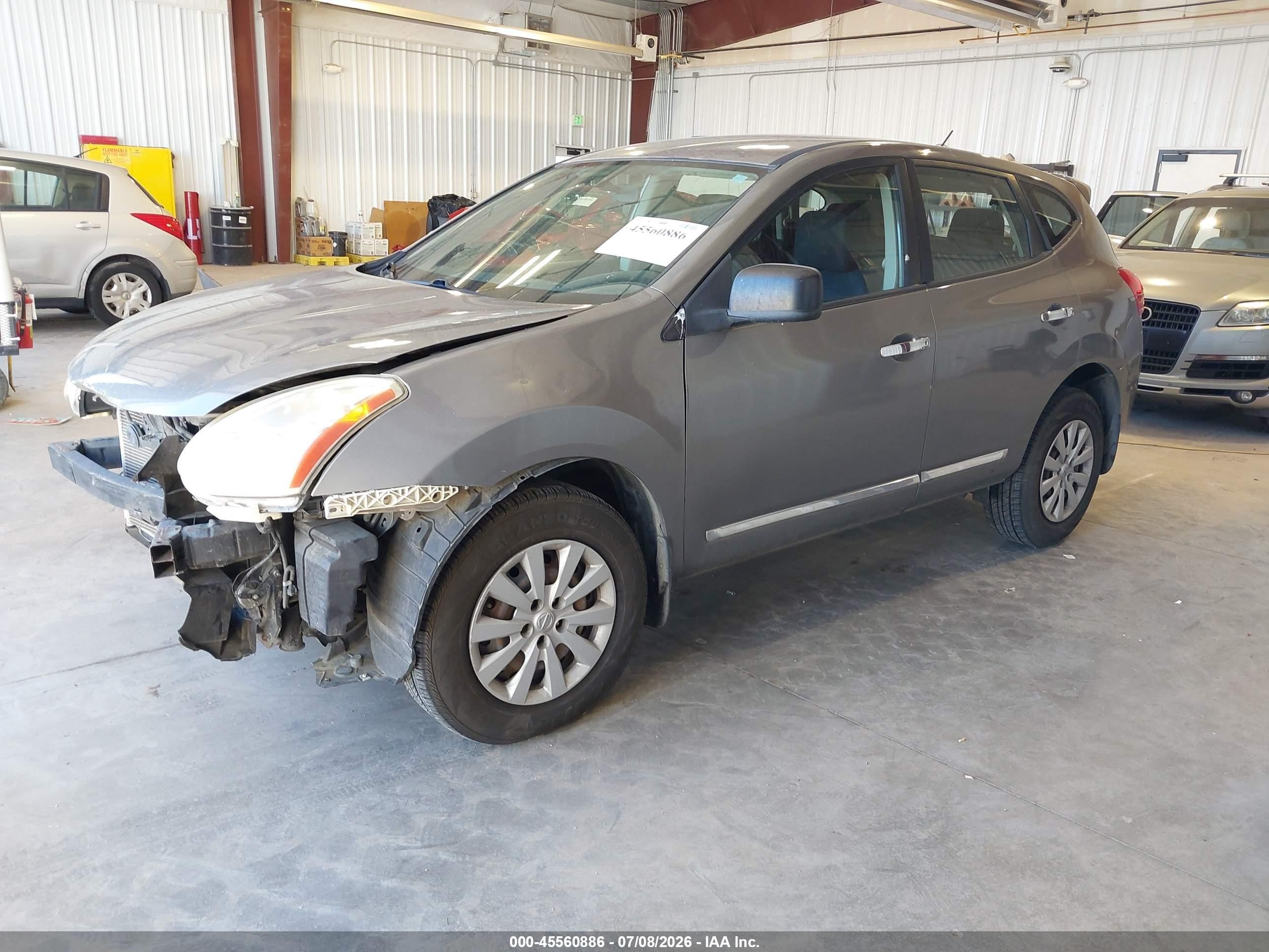 2013 Nissan Rogue S Gray vin: JN8AS5MT8DW537741