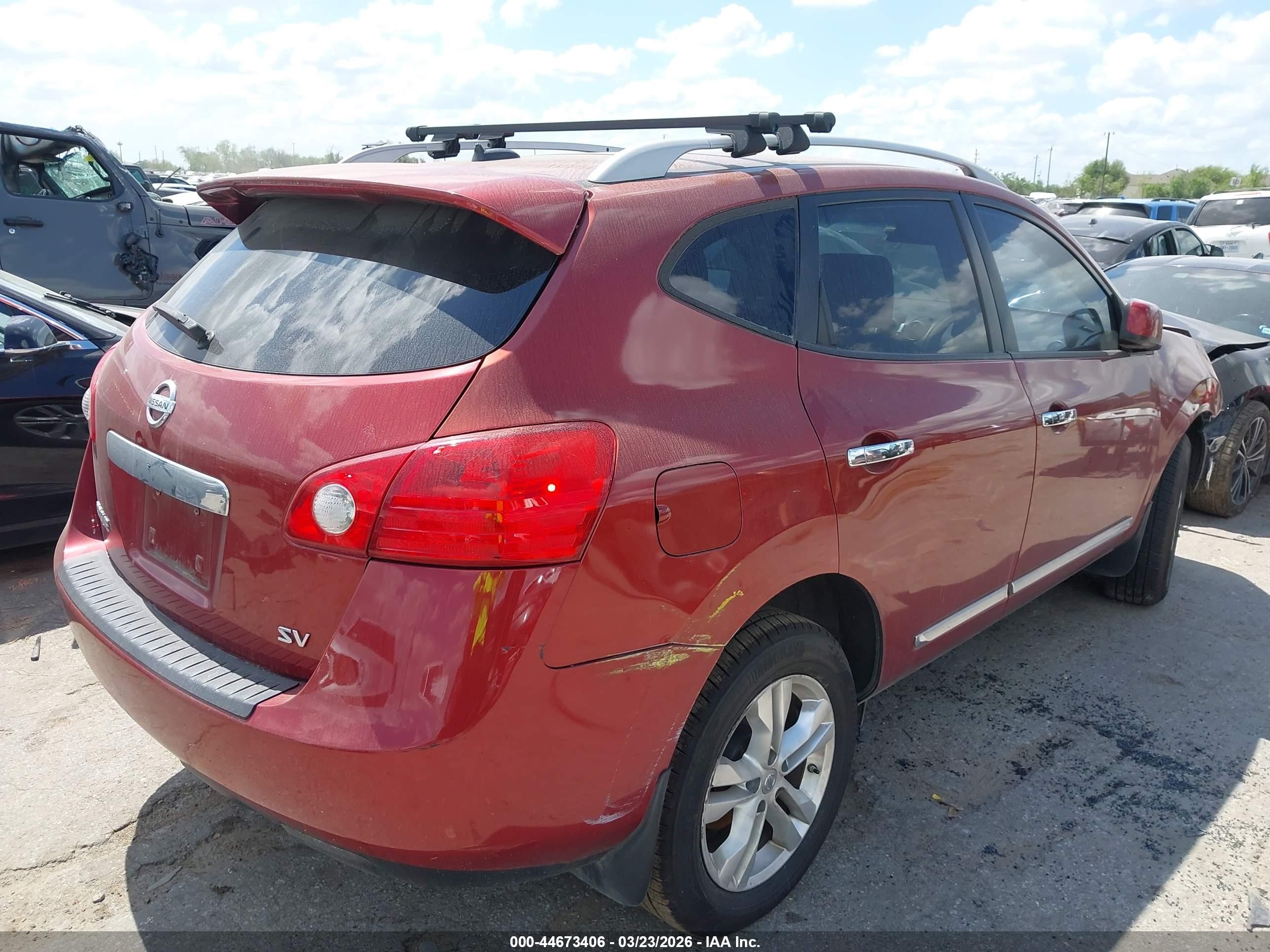 2013 Nissan Rogue Sv Red vin: JN8AS5MT8DW541756