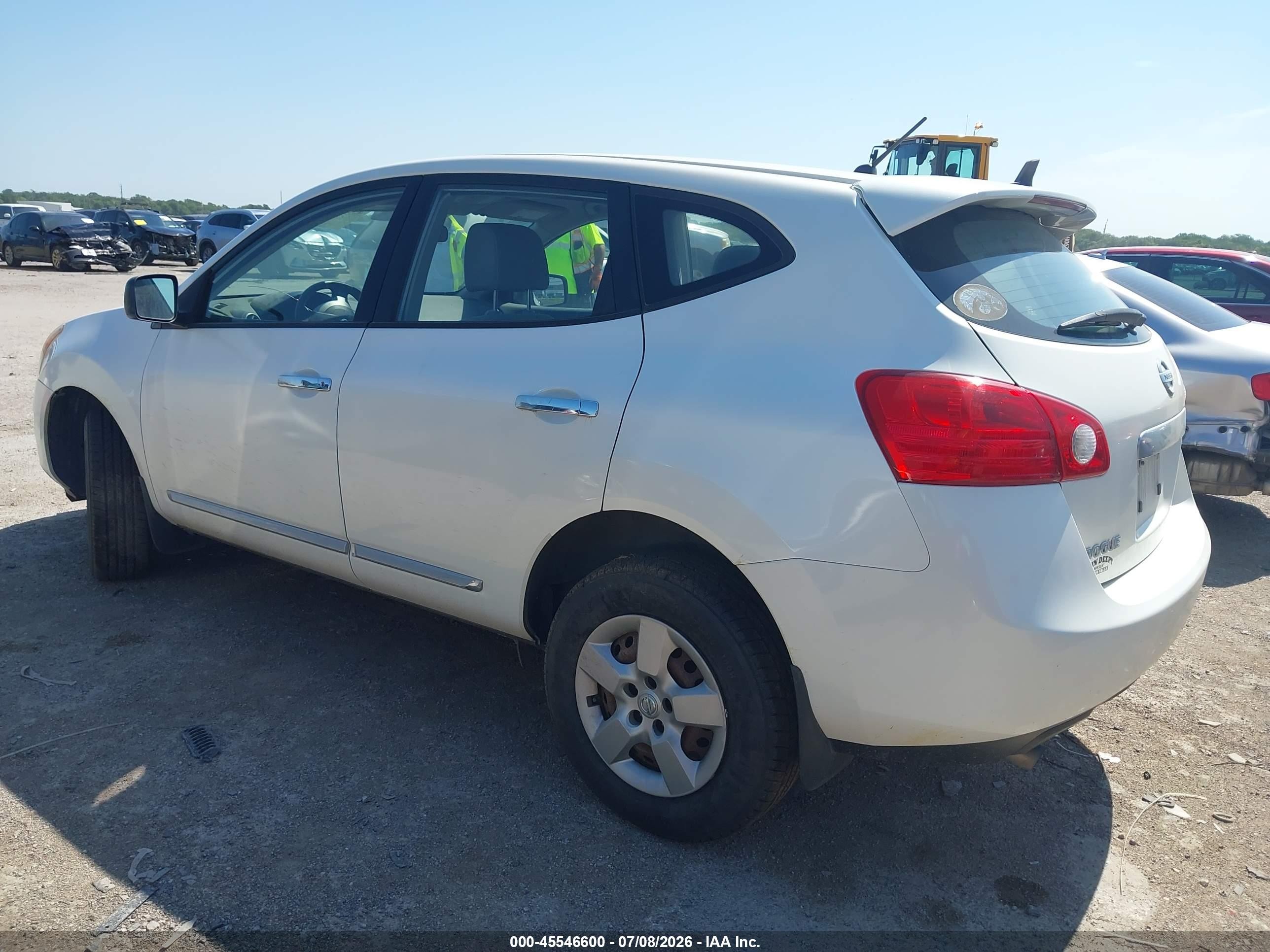 2013 Nissan Rogue S White vin: JN8AS5MT8DW547296