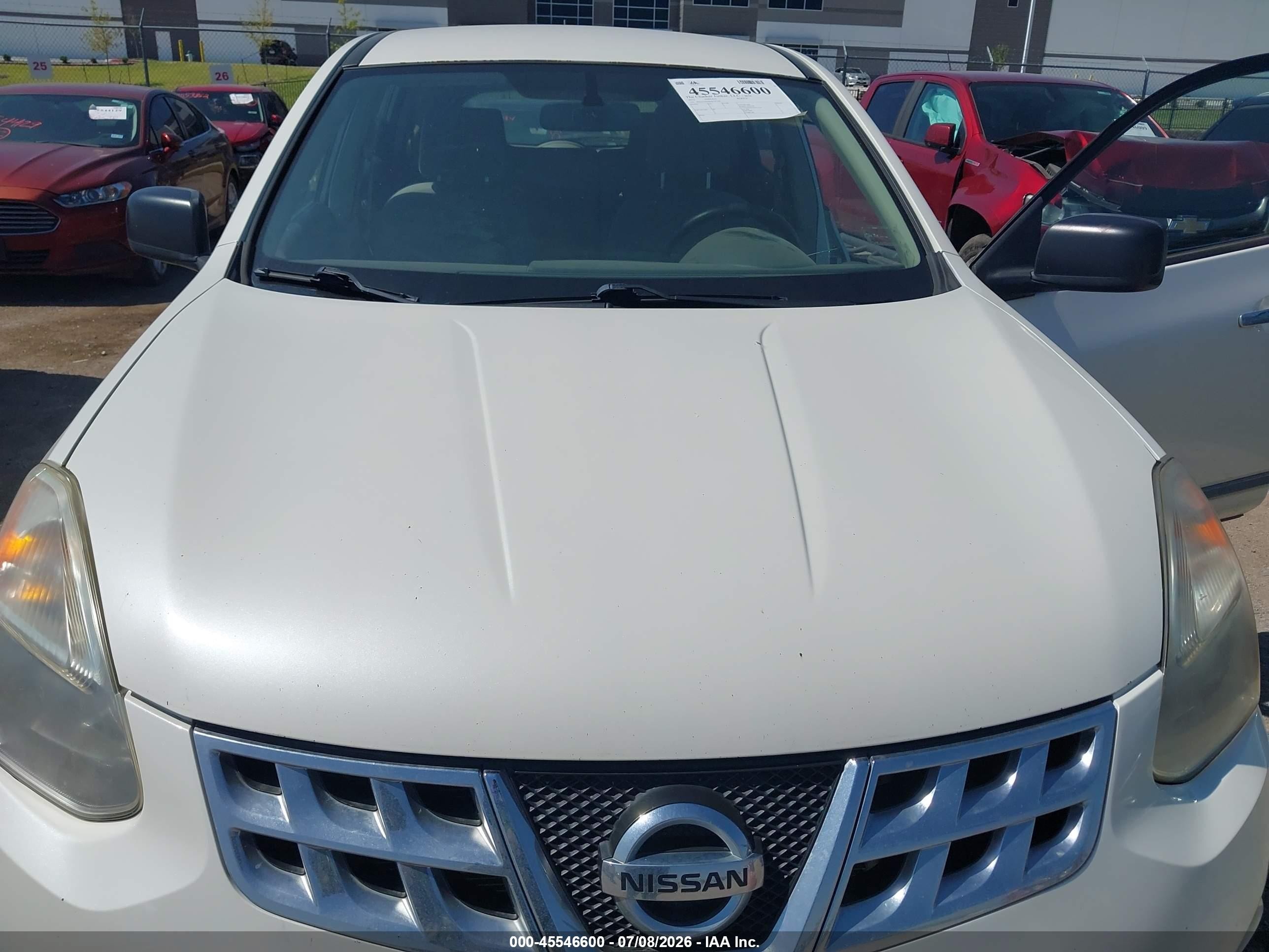 2013 Nissan Rogue S White vin: JN8AS5MT8DW547296