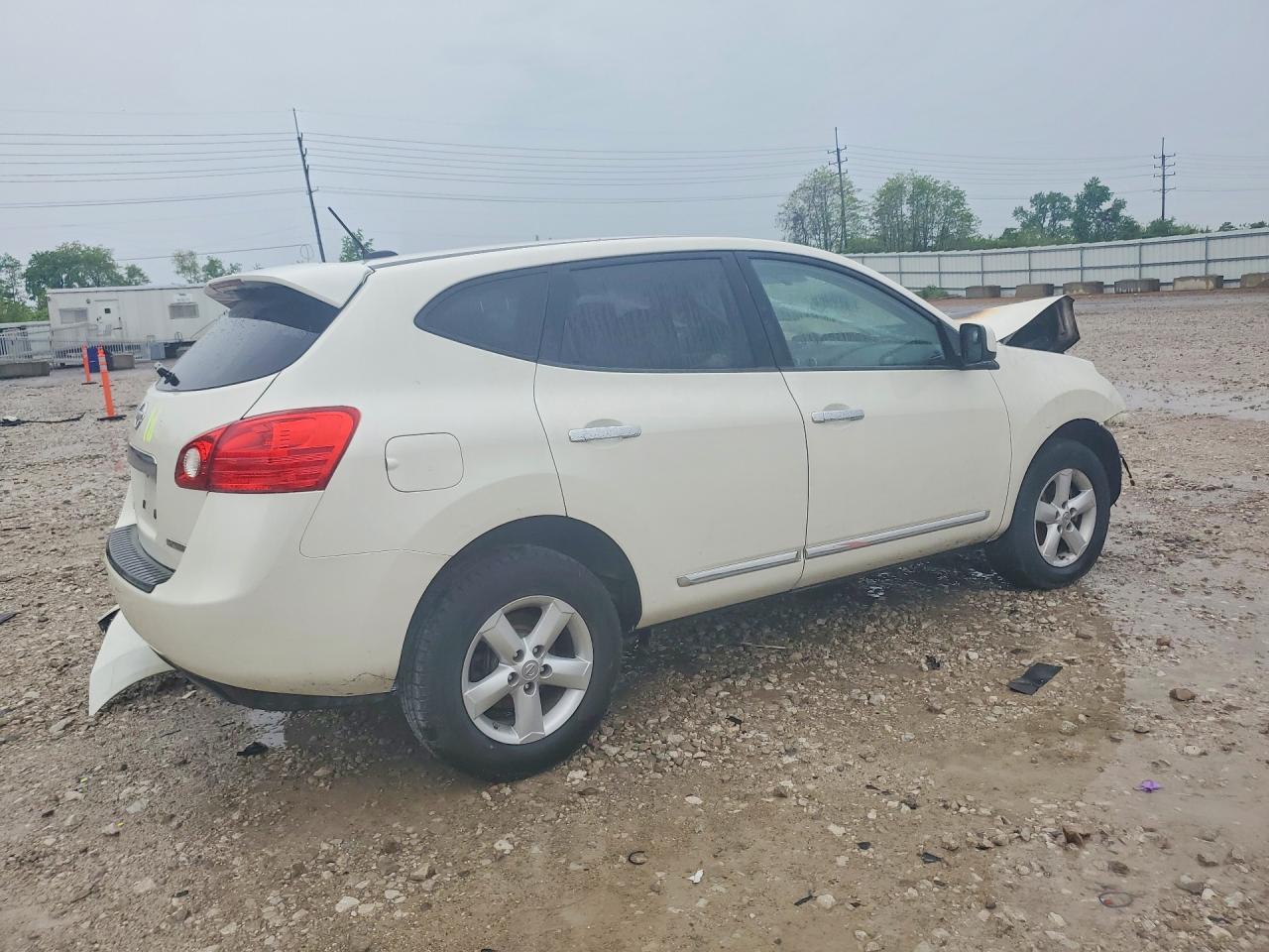 2013 Nissan Rogue S White vin: JN8AS5MT8DW554880
