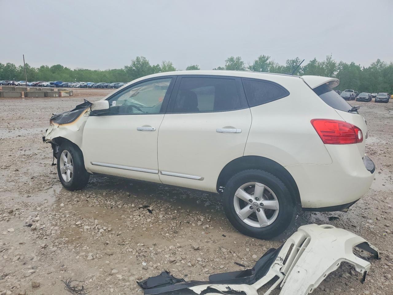 2013 Nissan Rogue S White vin: JN8AS5MT8DW554880