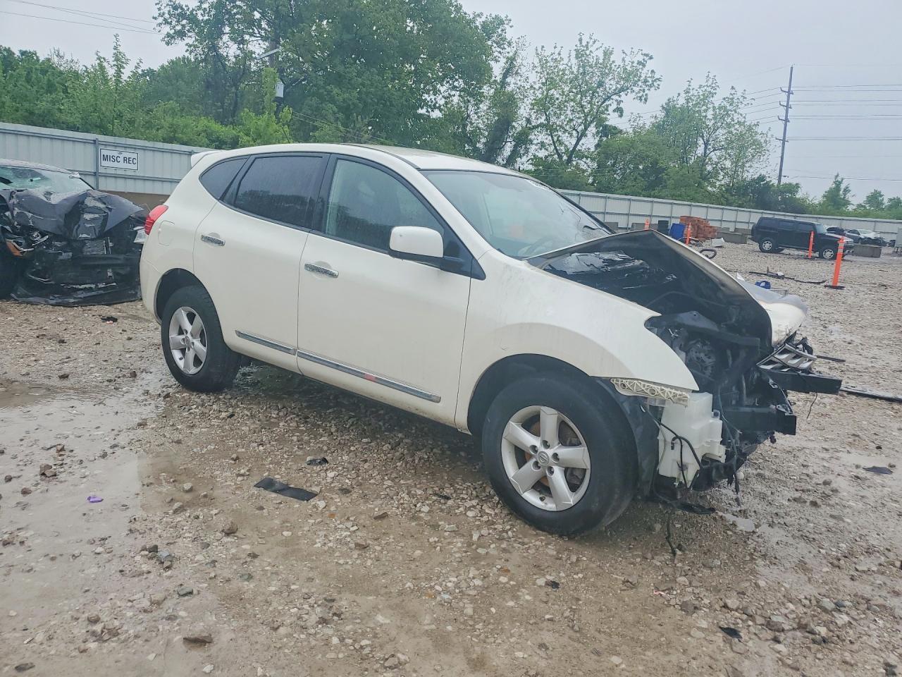 2013 Nissan Rogue S White vin: JN8AS5MT8DW554880