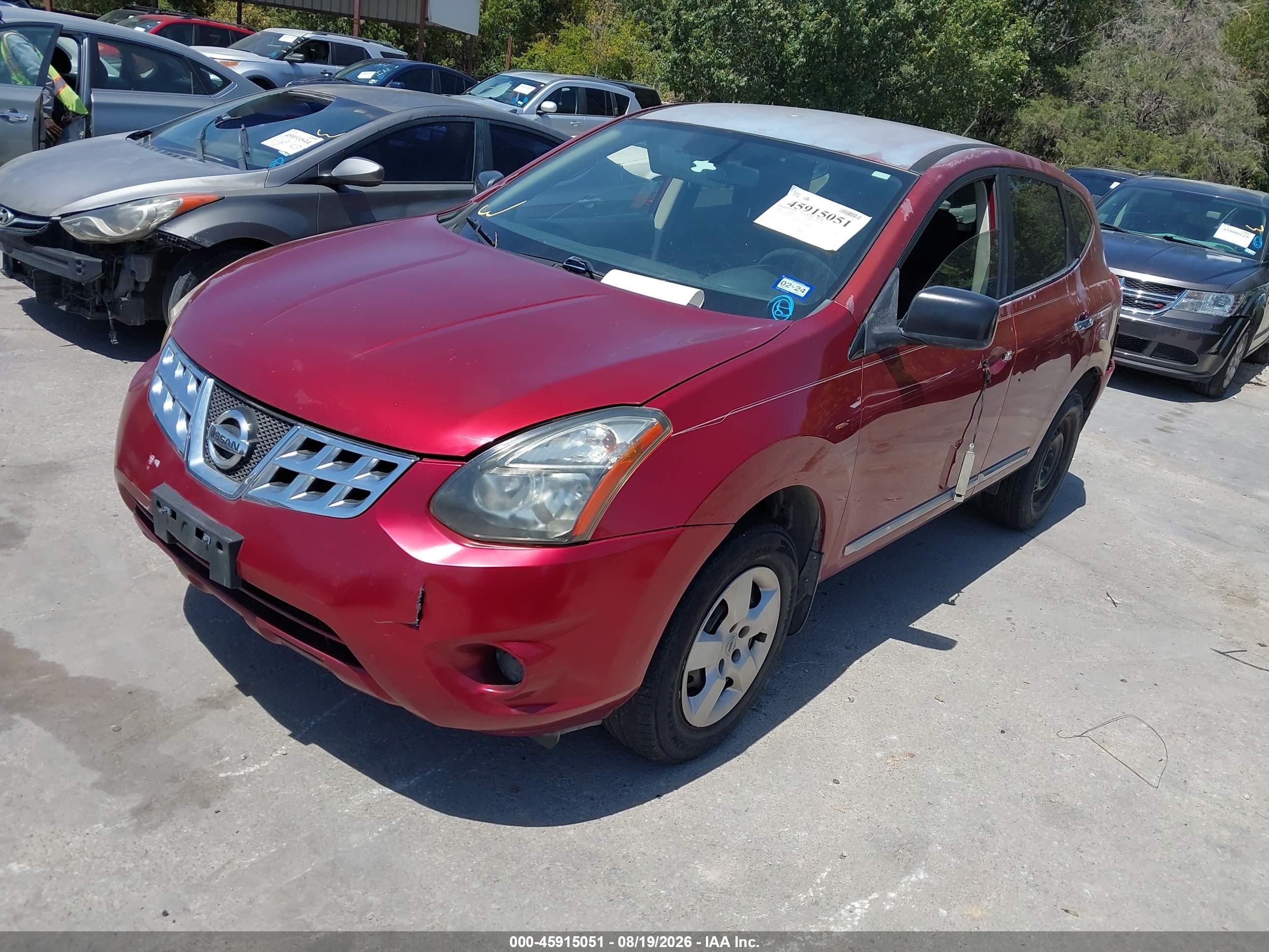 2014 Nissan Rogue Select S Maroon vin: JN8AS5MT8EW617347