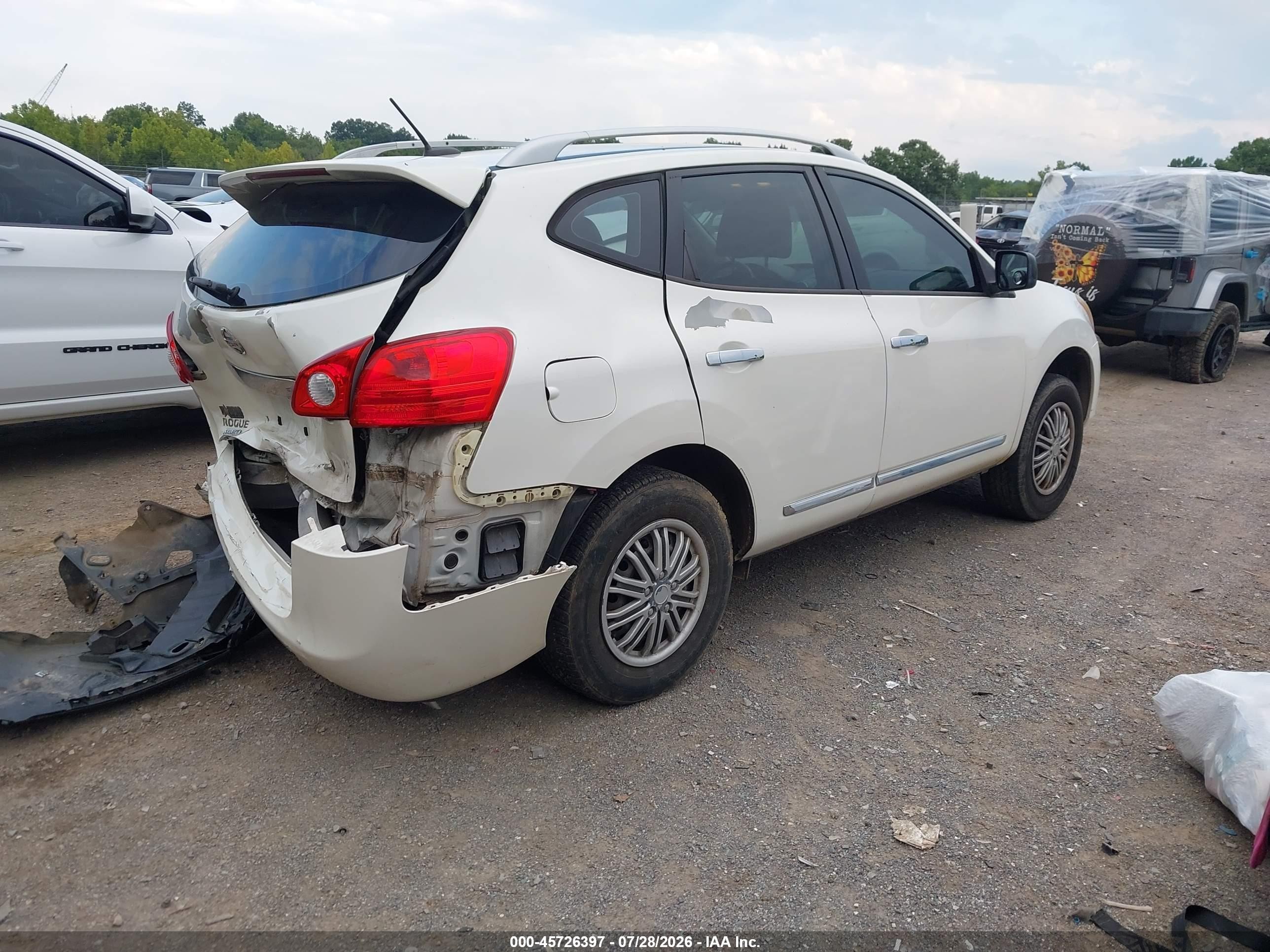 2015 Nissan Rogue Select S White vin: JN8AS5MT8FW658952