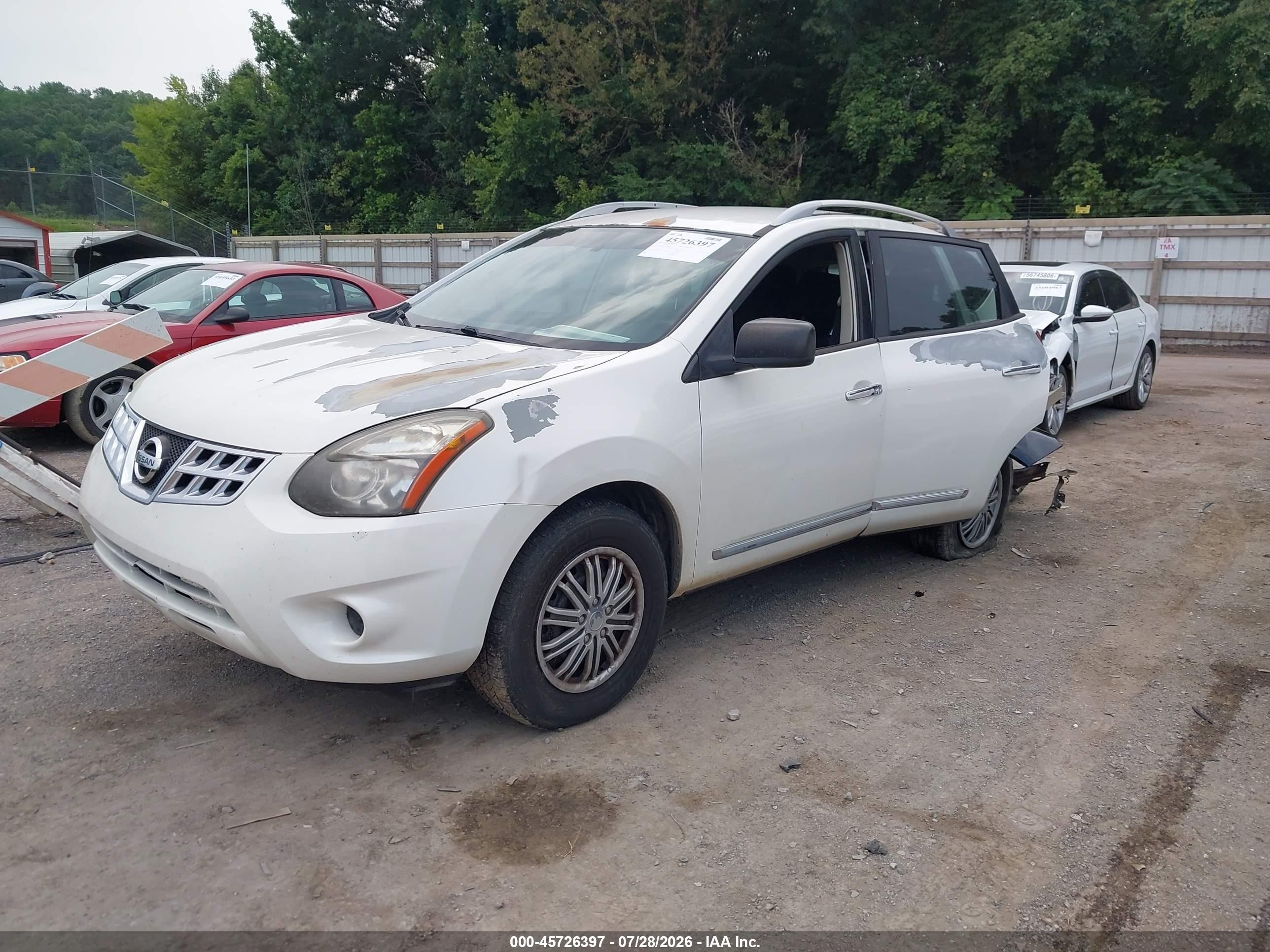 2015 Nissan Rogue Select S White vin: JN8AS5MT8FW658952