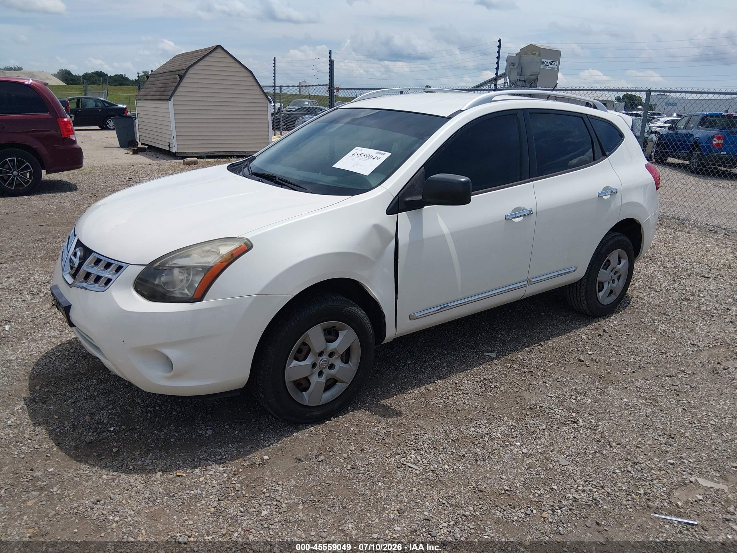 2015 Nissan Rogue Select S White vin: JN8AS5MT8FW662029