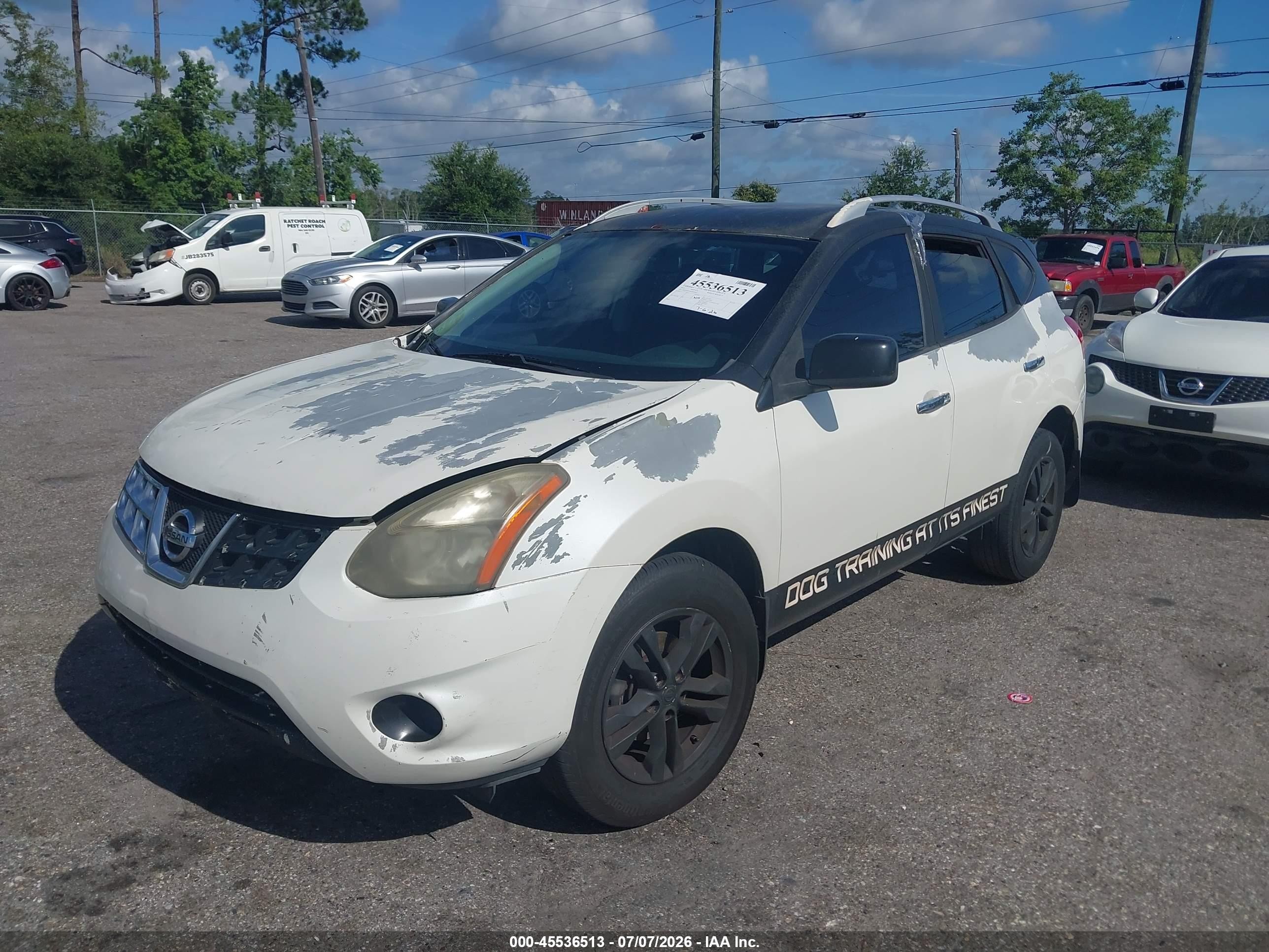 2015 Nissan Rogue Select S White vin: JN8AS5MT8FW669854