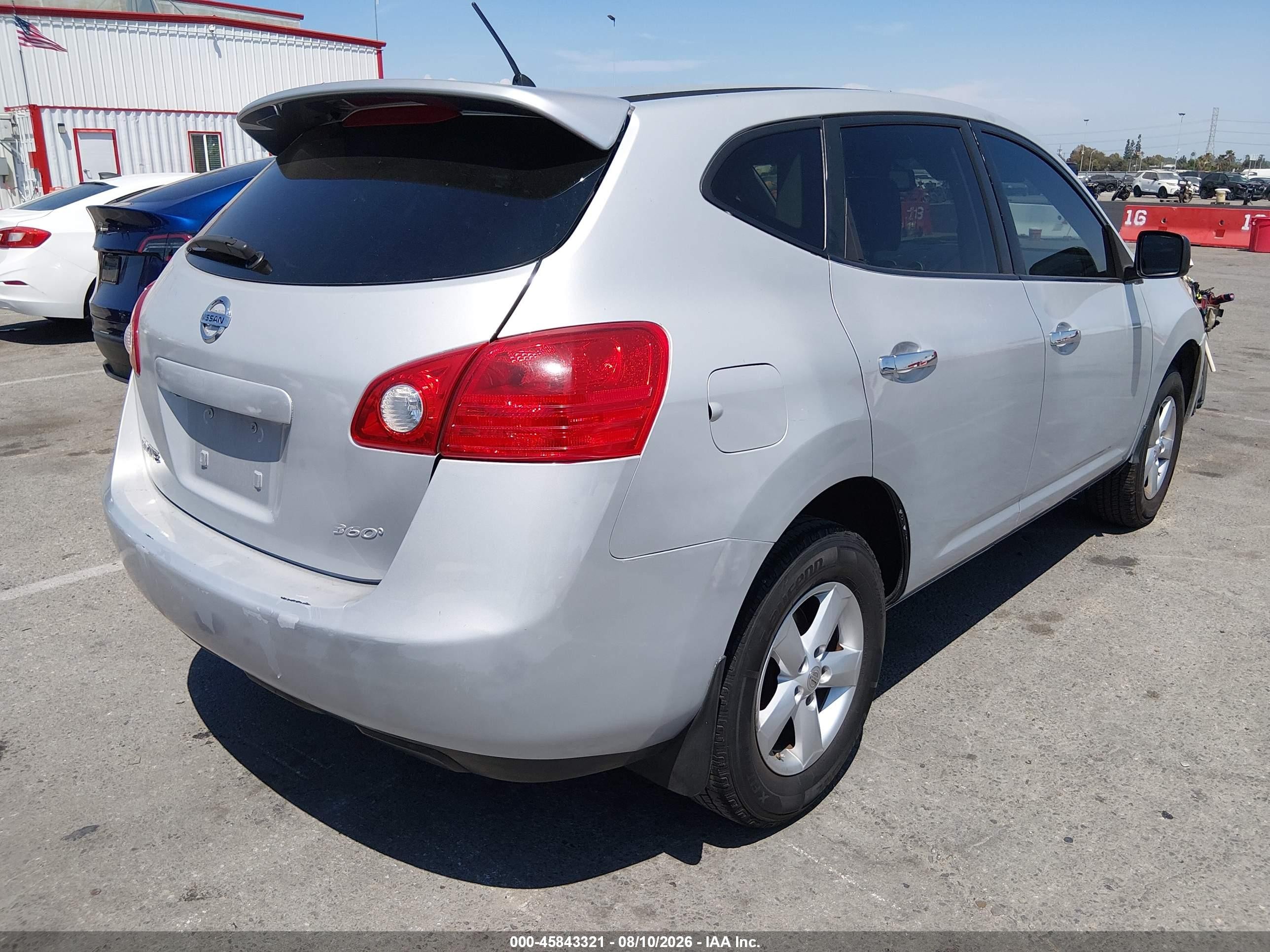 2010 Nissan Rogue S Серебряный vin: JN8AS5MT9AW008052