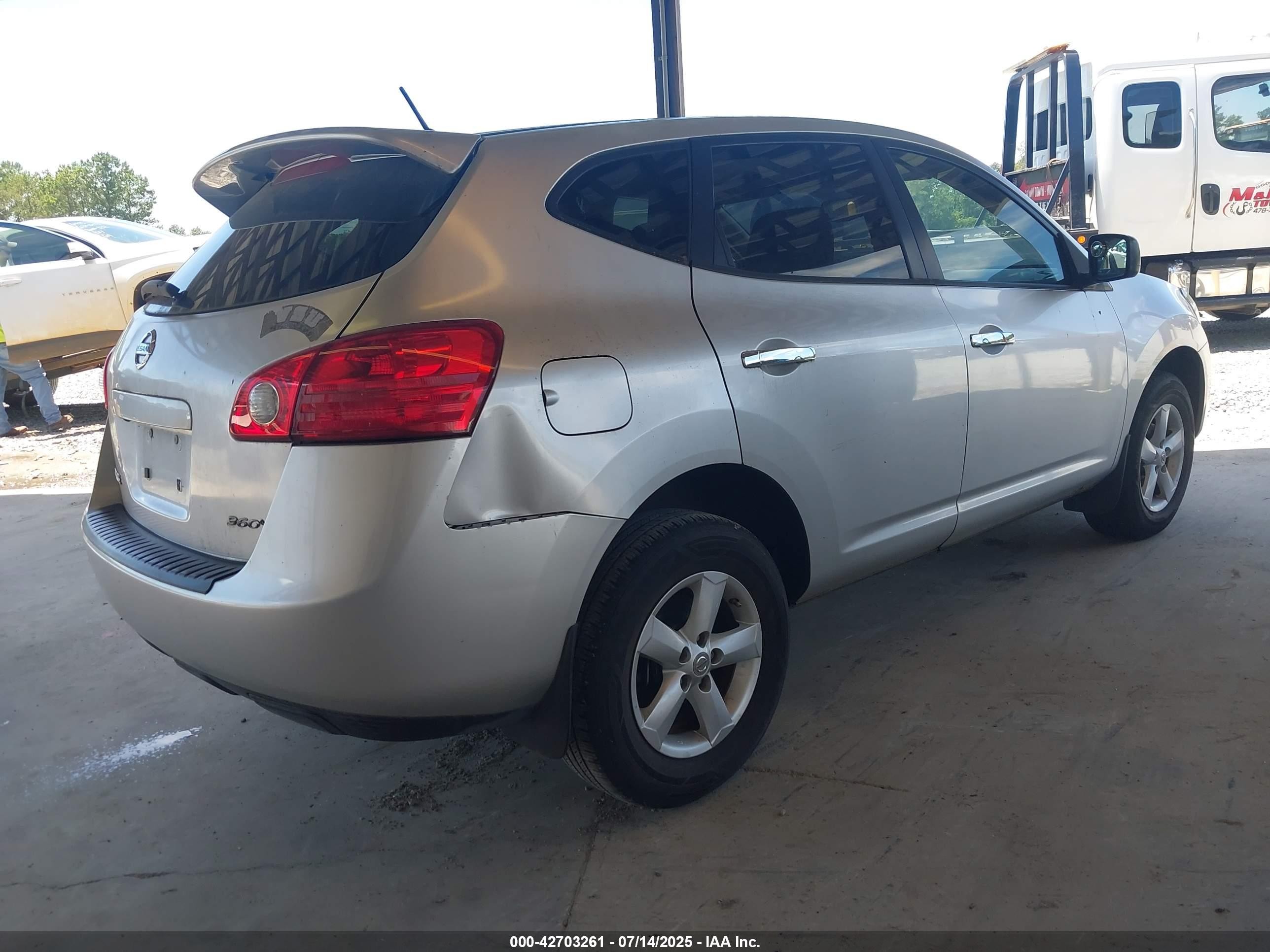 2010 Nissan Rogue S Silver vin: JN8AS5MT9AW020539