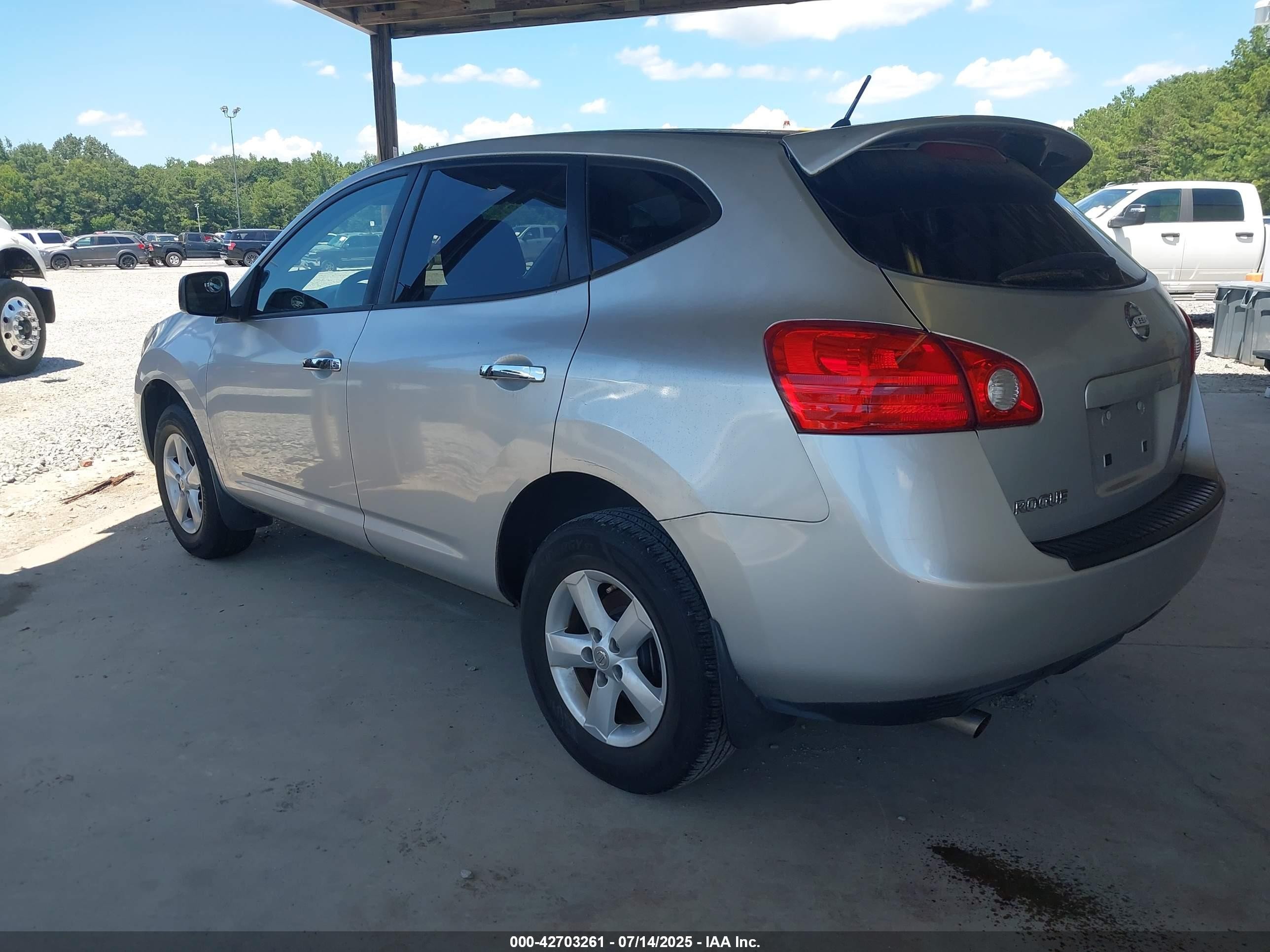 2010 Nissan Rogue S Silver vin: JN8AS5MT9AW020539