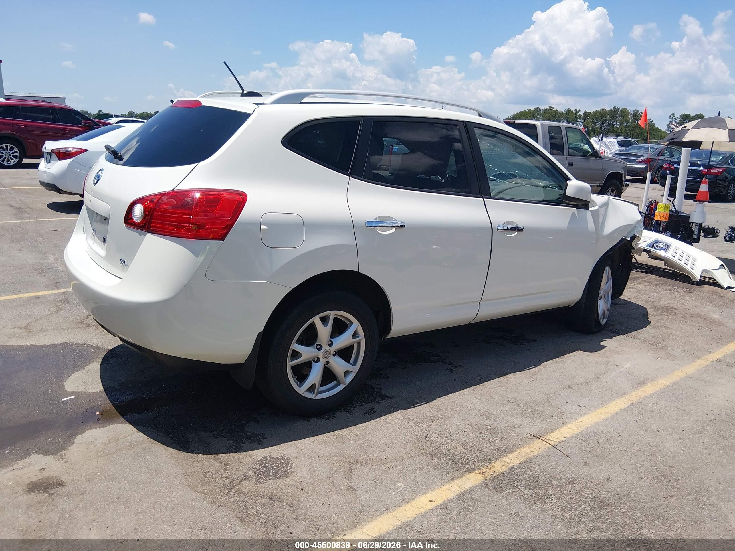 2010 Nissan Rogue Sl Белый vin: JN8AS5MT9AW025322