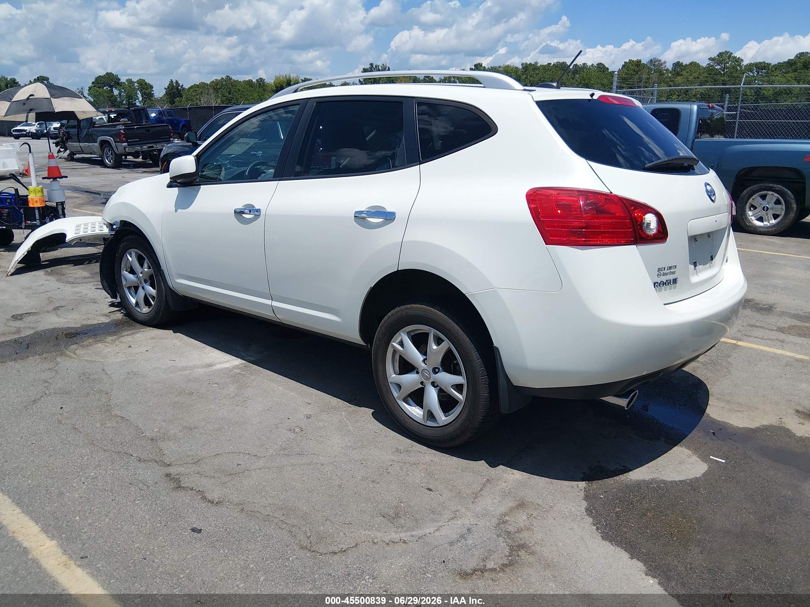 2010 Nissan Rogue Sl Белый vin: JN8AS5MT9AW025322