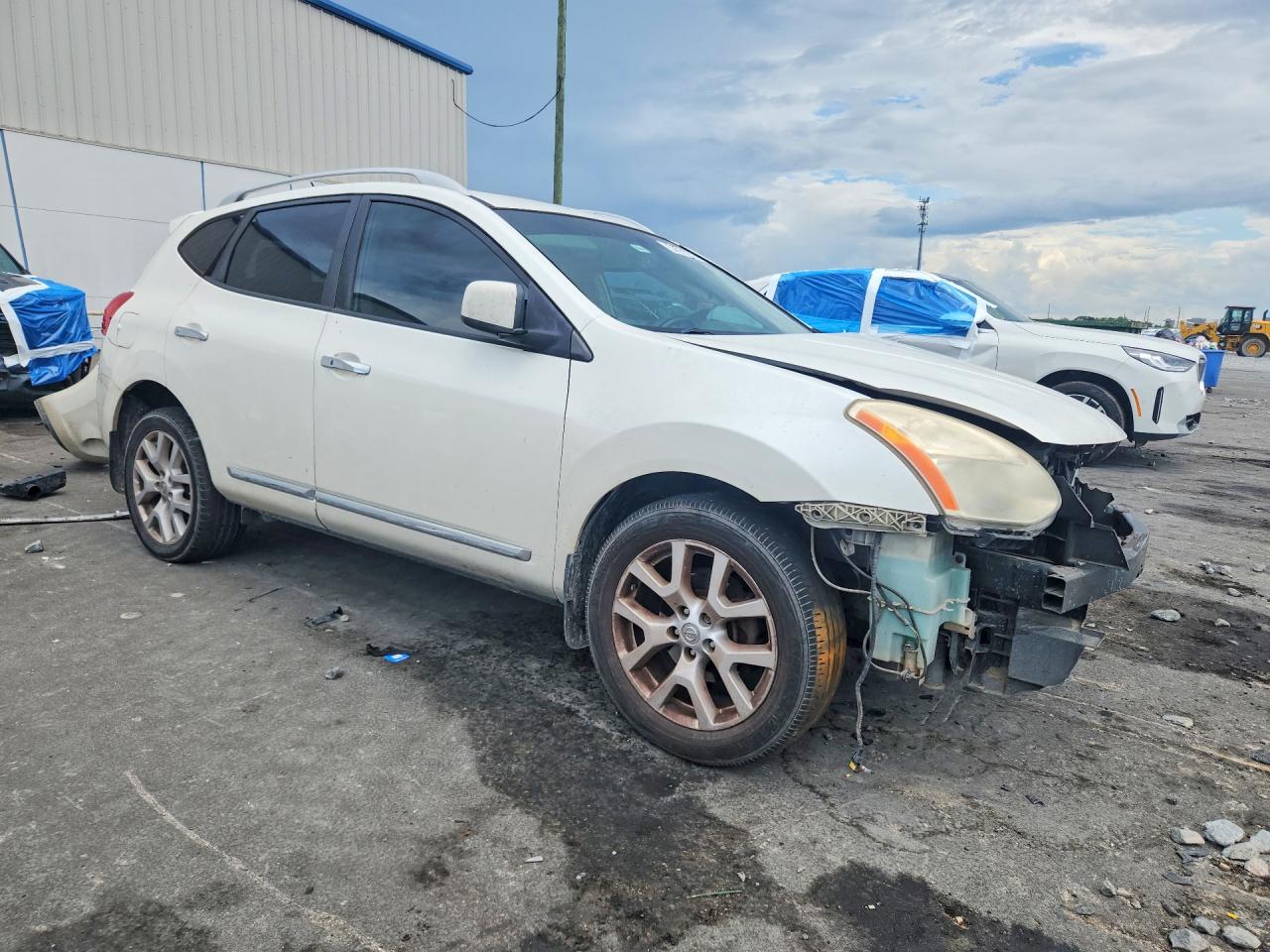 2011 Nissan Rogue S White vin: JN8AS5MT9BW159121