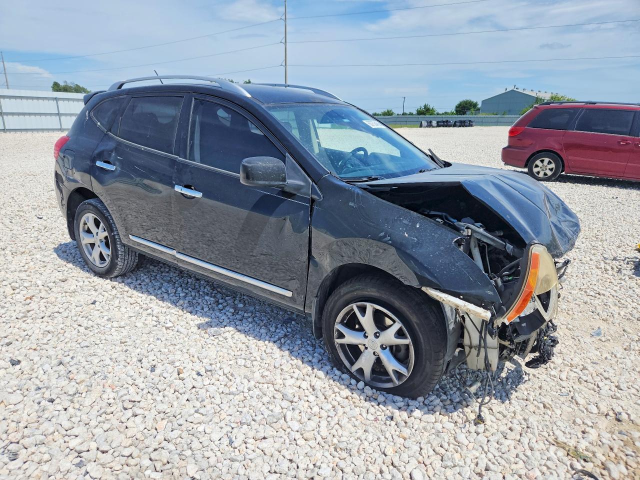 2011 Nissan Rogue Черный vin: JN8AS5MT9BW571748