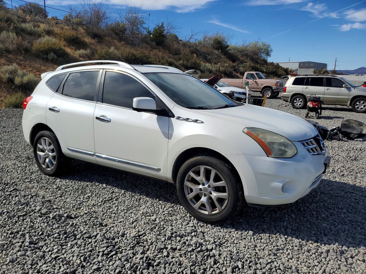 2012 Nissan Rogue S White vin: JN8AS5MT9CW268261