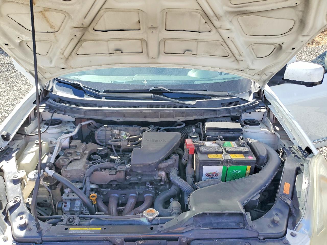 2012 Nissan Rogue S White vin: JN8AS5MT9CW268261