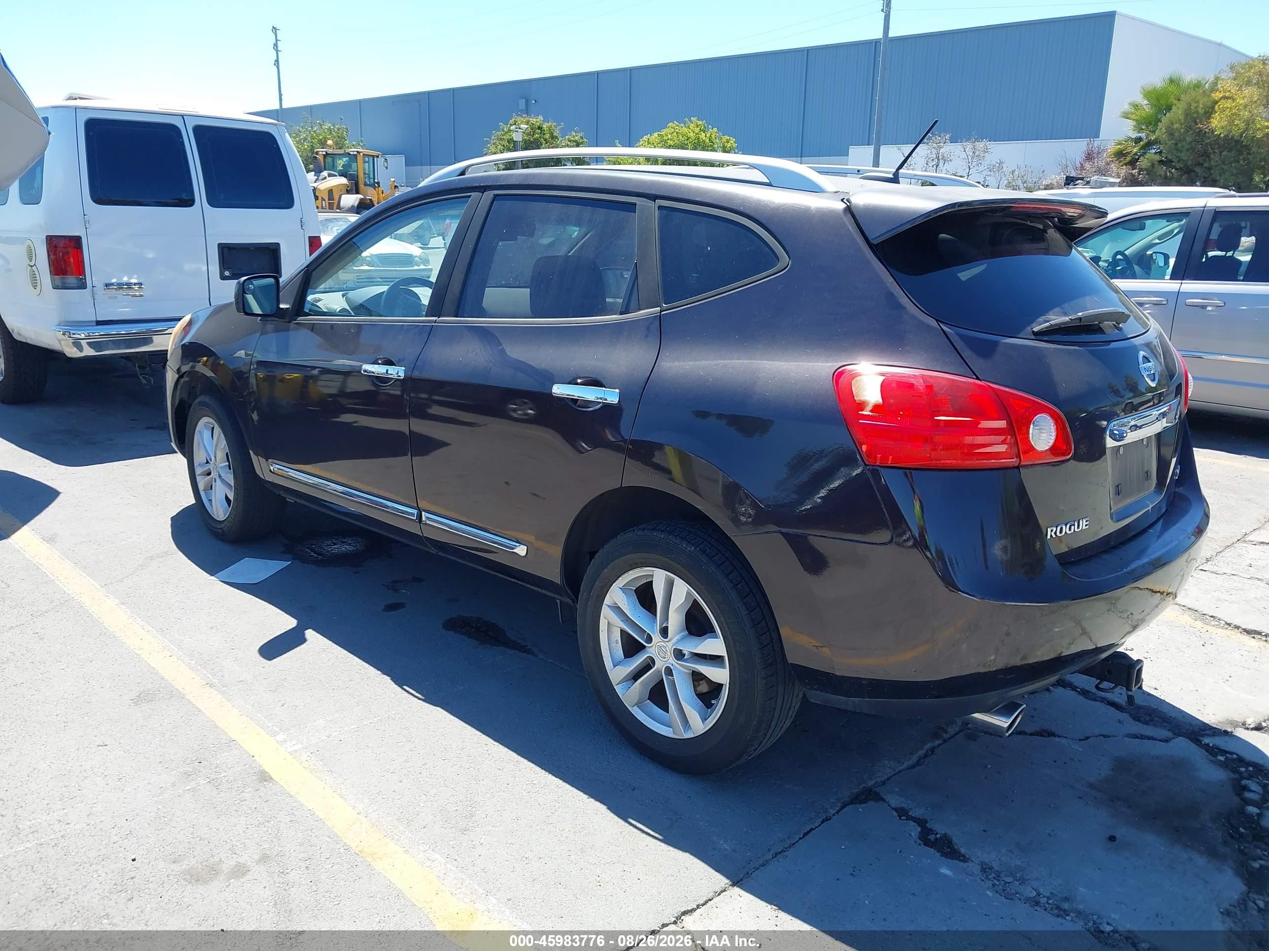 2012 Nissan Rogue Sv Black vin: JN8AS5MT9CW290616