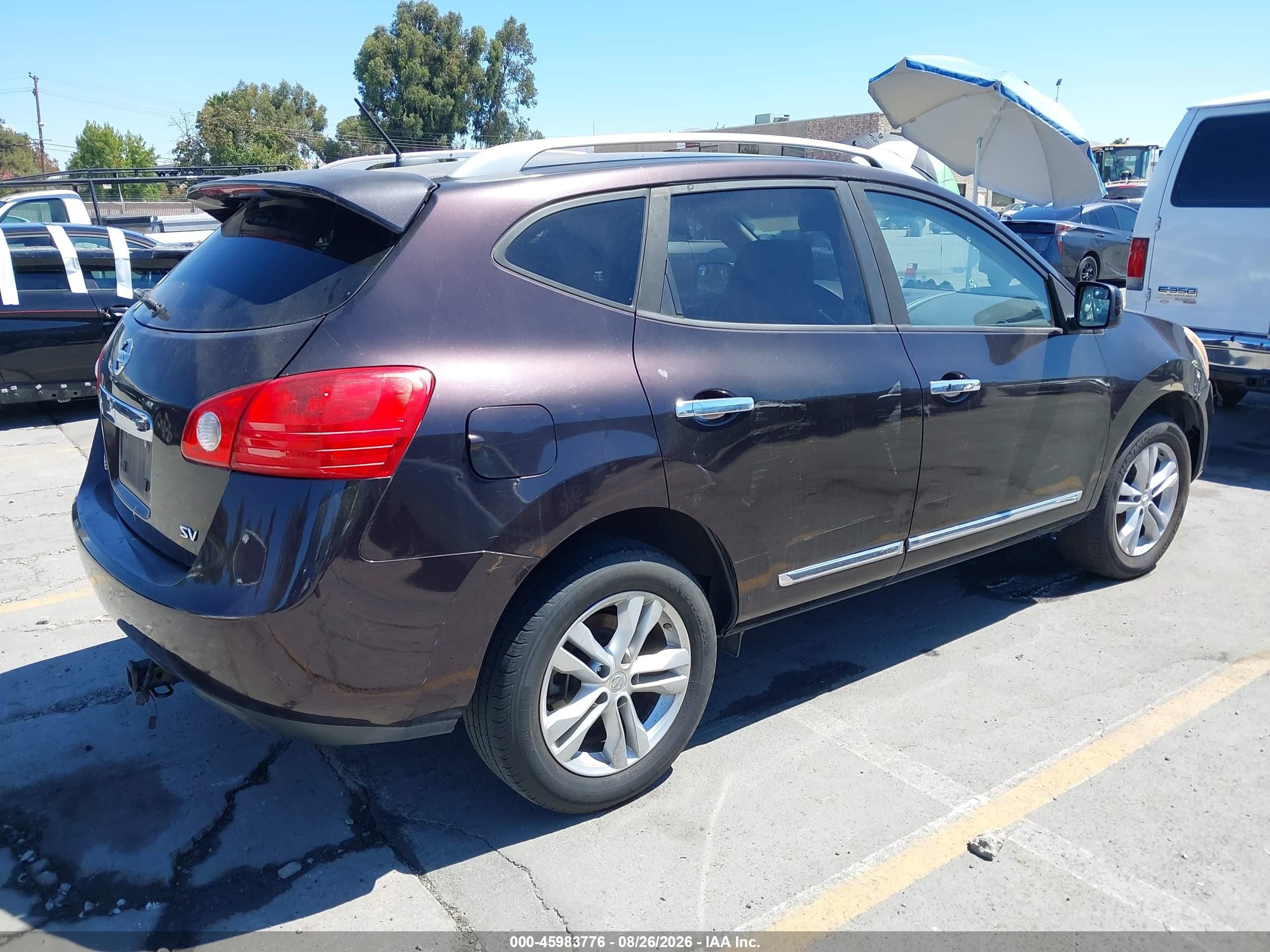 2012 Nissan Rogue Sv Black vin: JN8AS5MT9CW290616