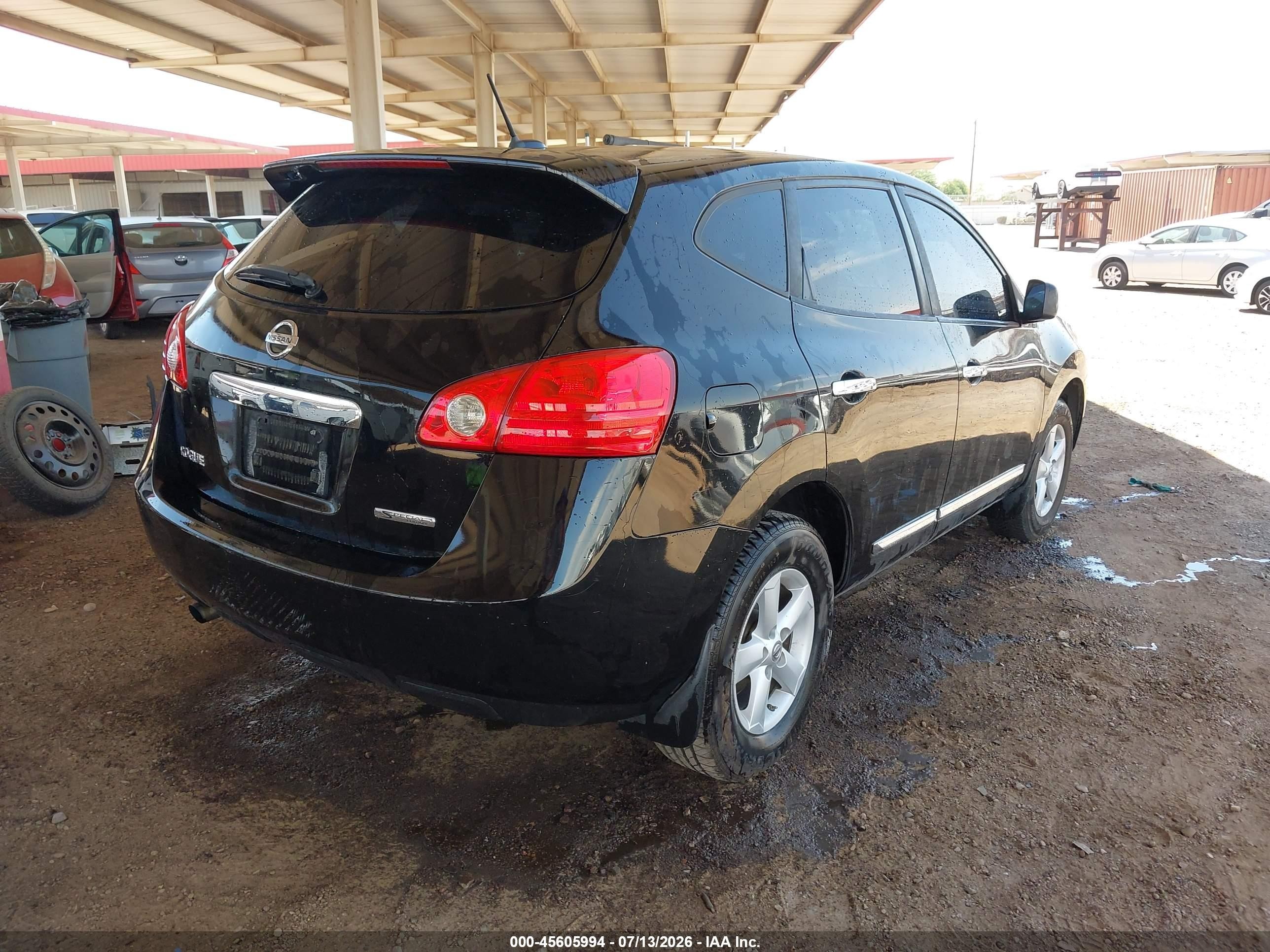 2012 Nissan Rogue S Black vin: JN8AS5MT9CW290633