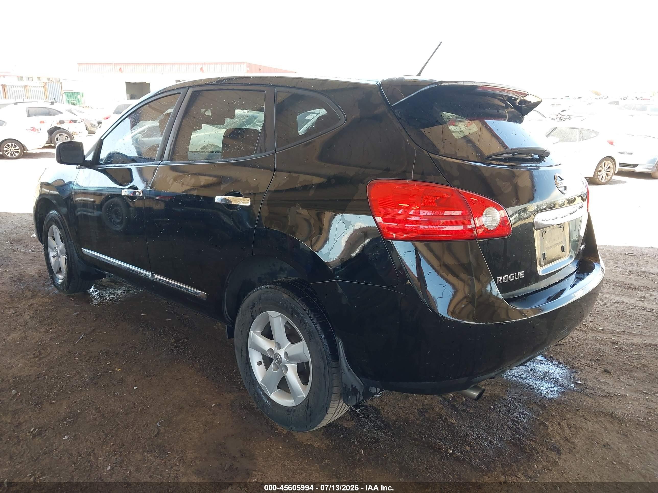 2012 Nissan Rogue S Black vin: JN8AS5MT9CW290633