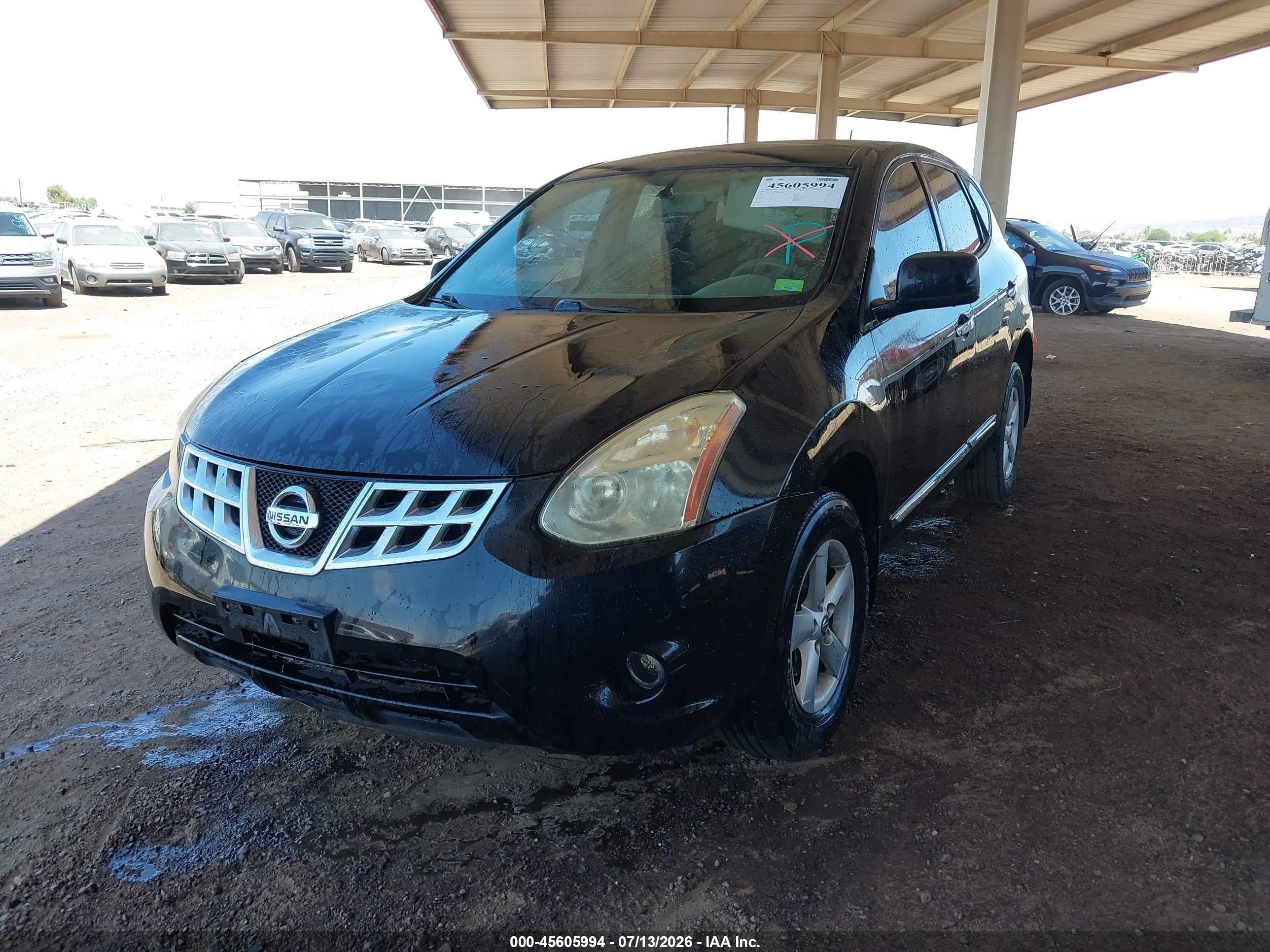 2012 Nissan Rogue S Black vin: JN8AS5MT9CW290633