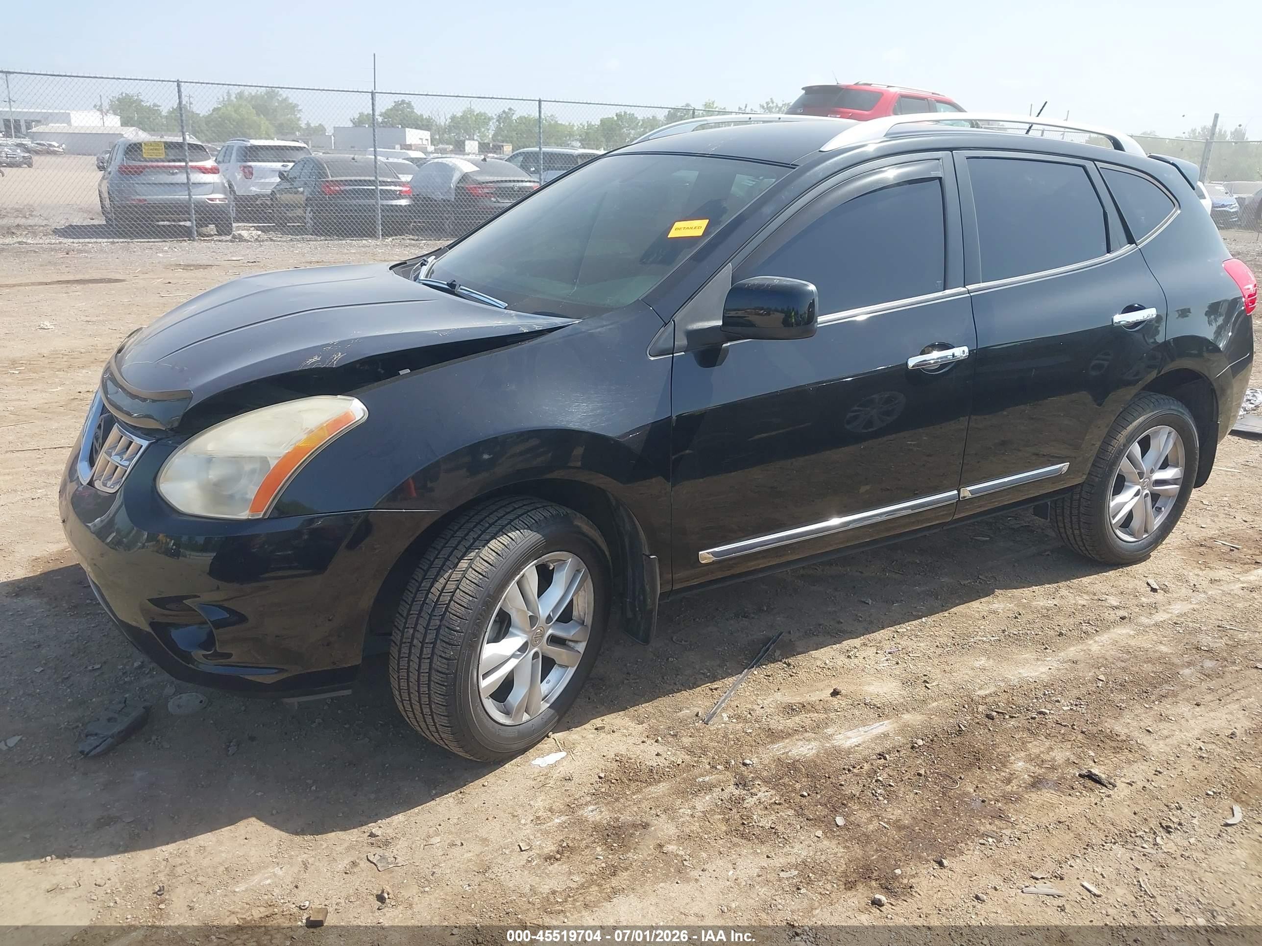 2012 Nissan Rogue Sv Black vin: JN8AS5MT9CW300741