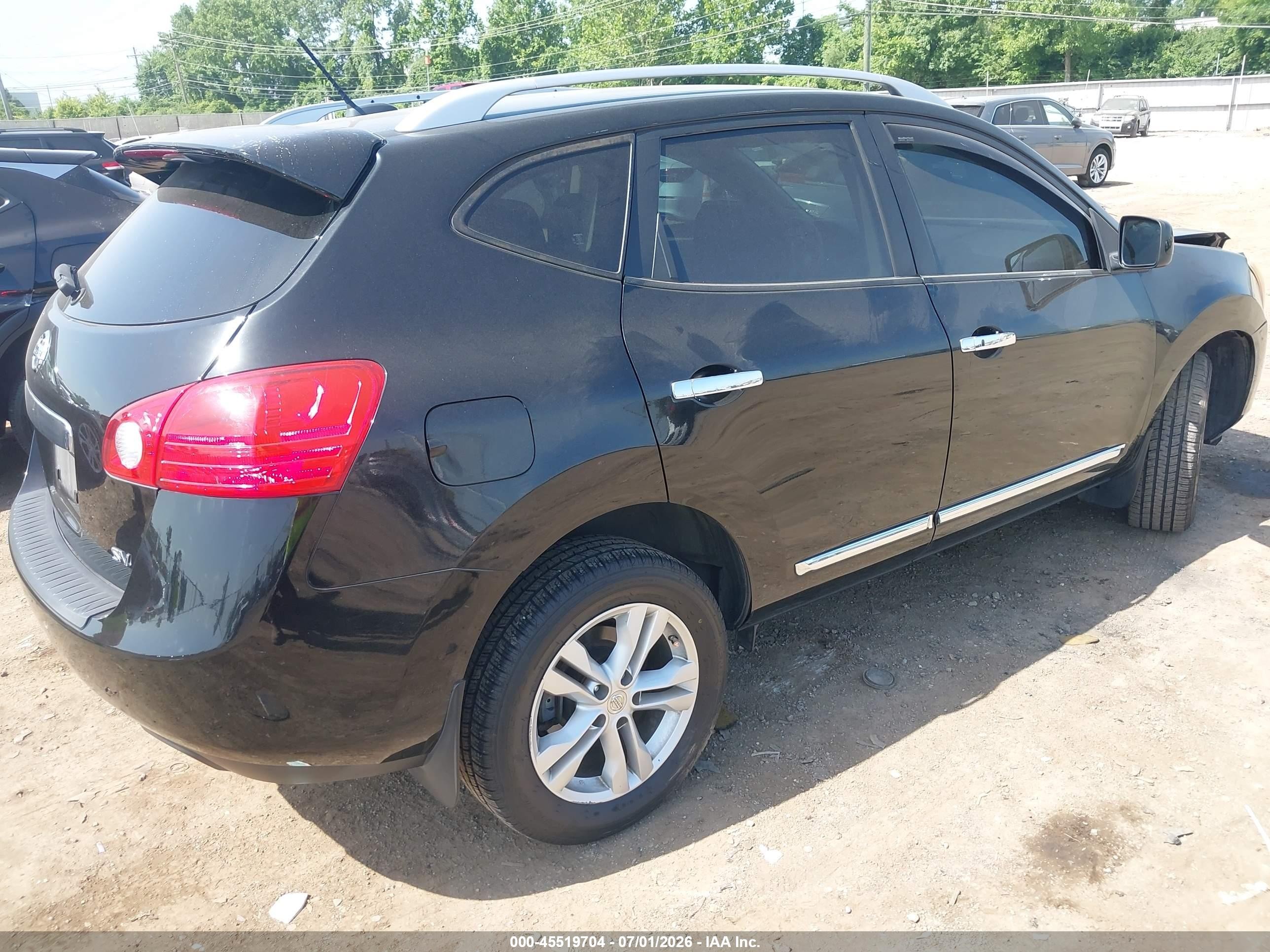 2012 Nissan Rogue Sv Black vin: JN8AS5MT9CW300741