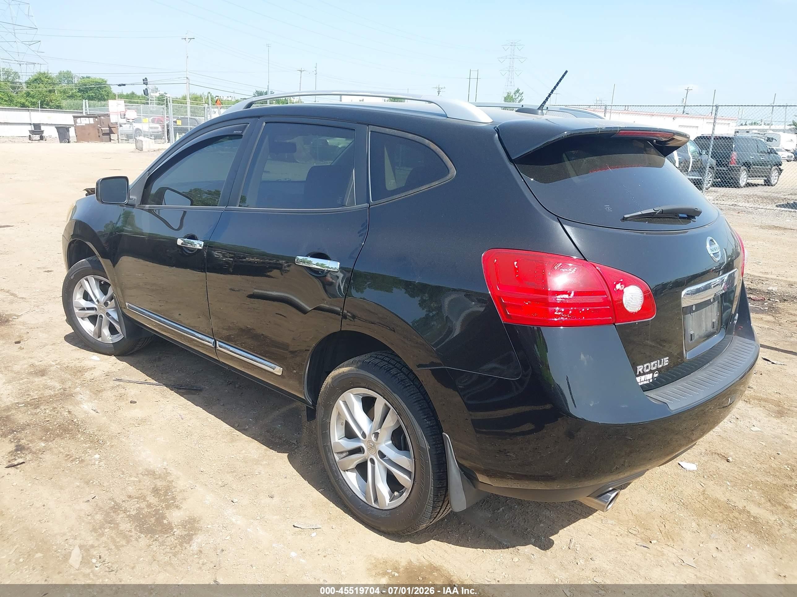 2012 Nissan Rogue Sv Black vin: JN8AS5MT9CW300741