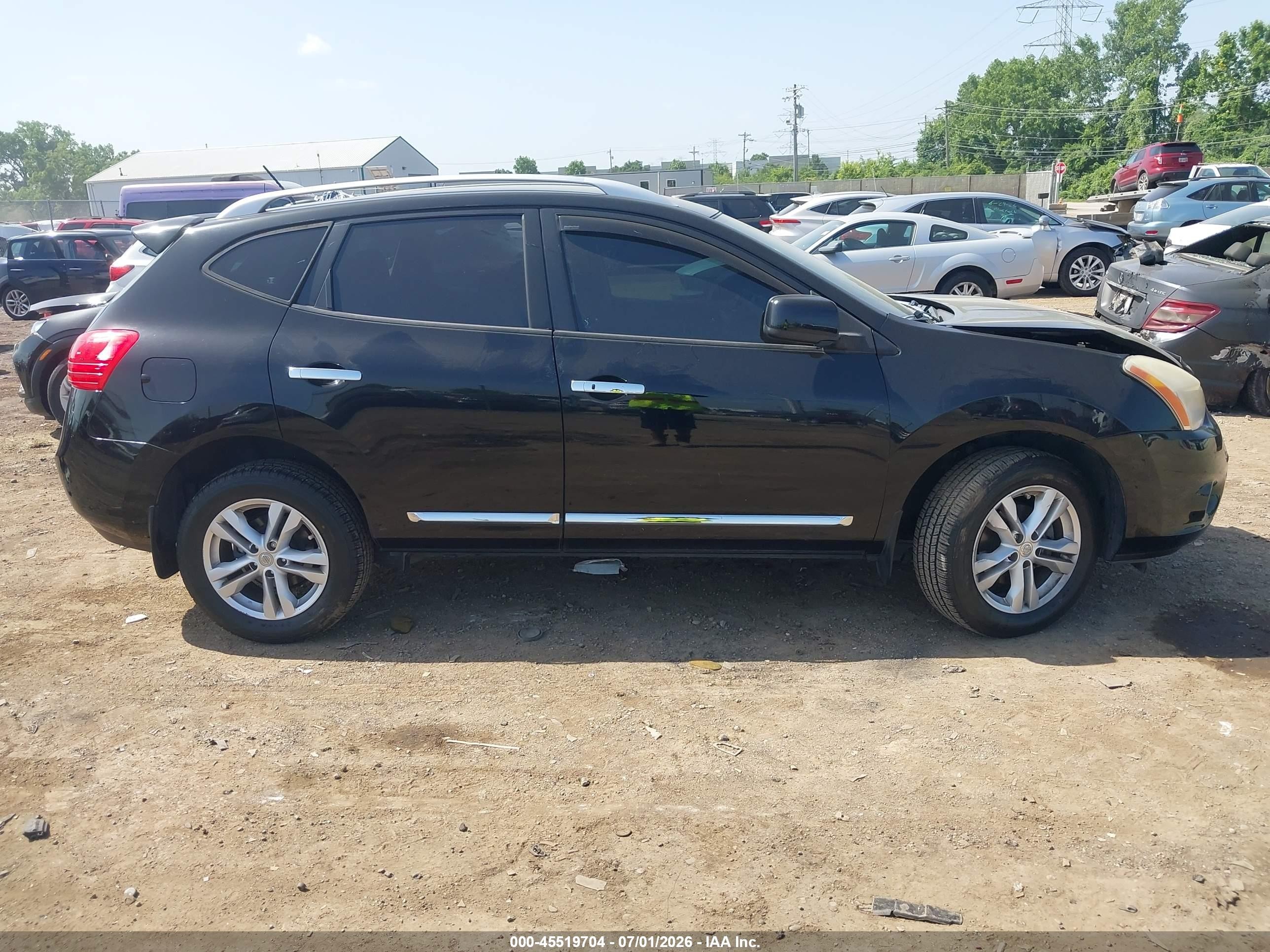 2012 Nissan Rogue Sv Black vin: JN8AS5MT9CW300741