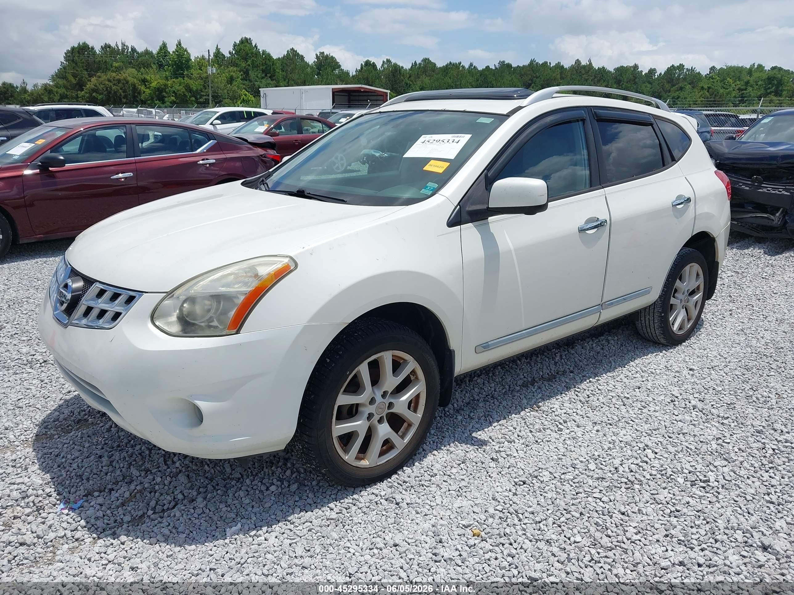 2012 Nissan Rogue Sv W/sl Pkg Белый vin: JN8AS5MT9CW302778