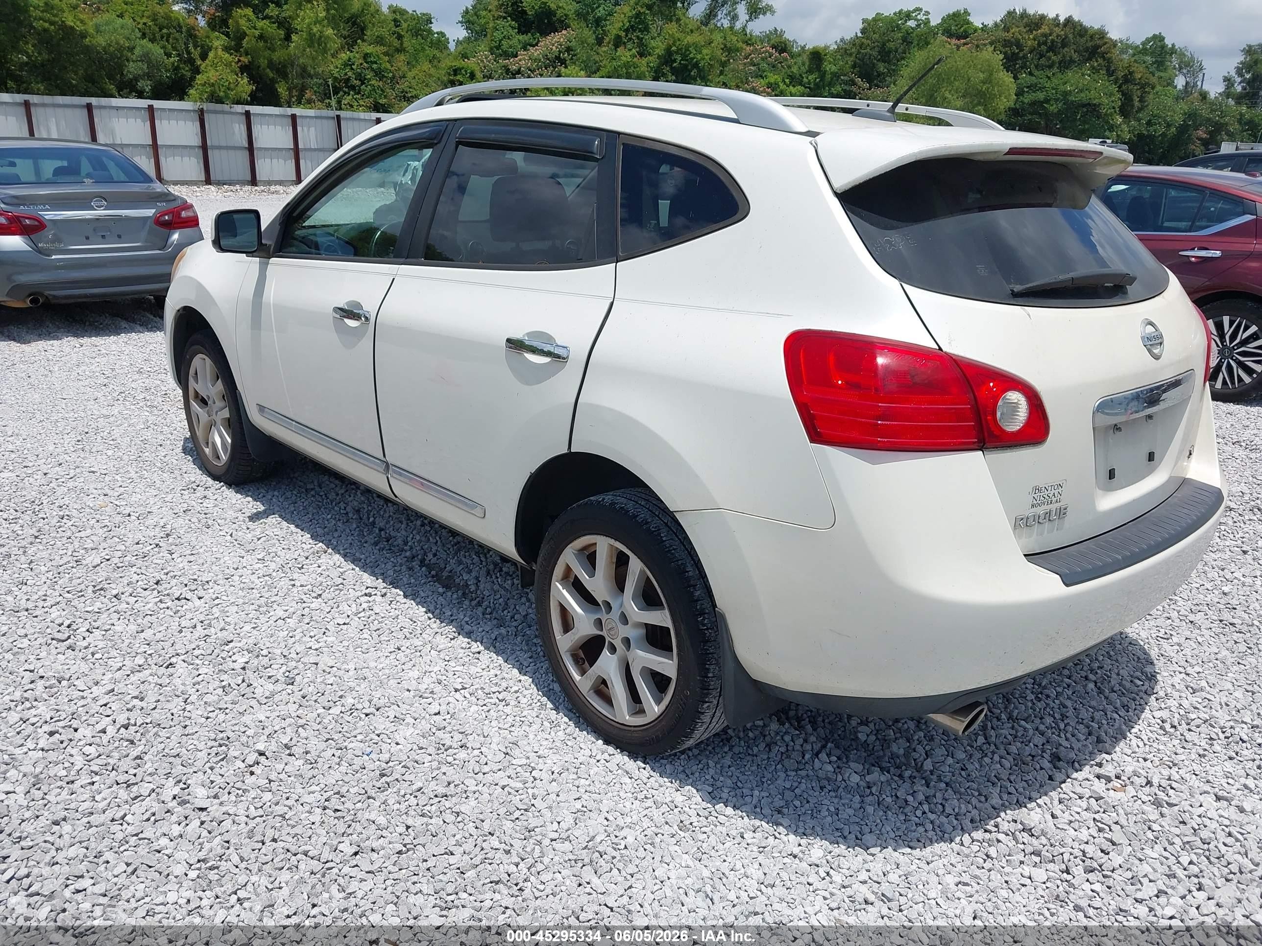 2012 Nissan Rogue Sv W/sl Pkg Белый vin: JN8AS5MT9CW302778