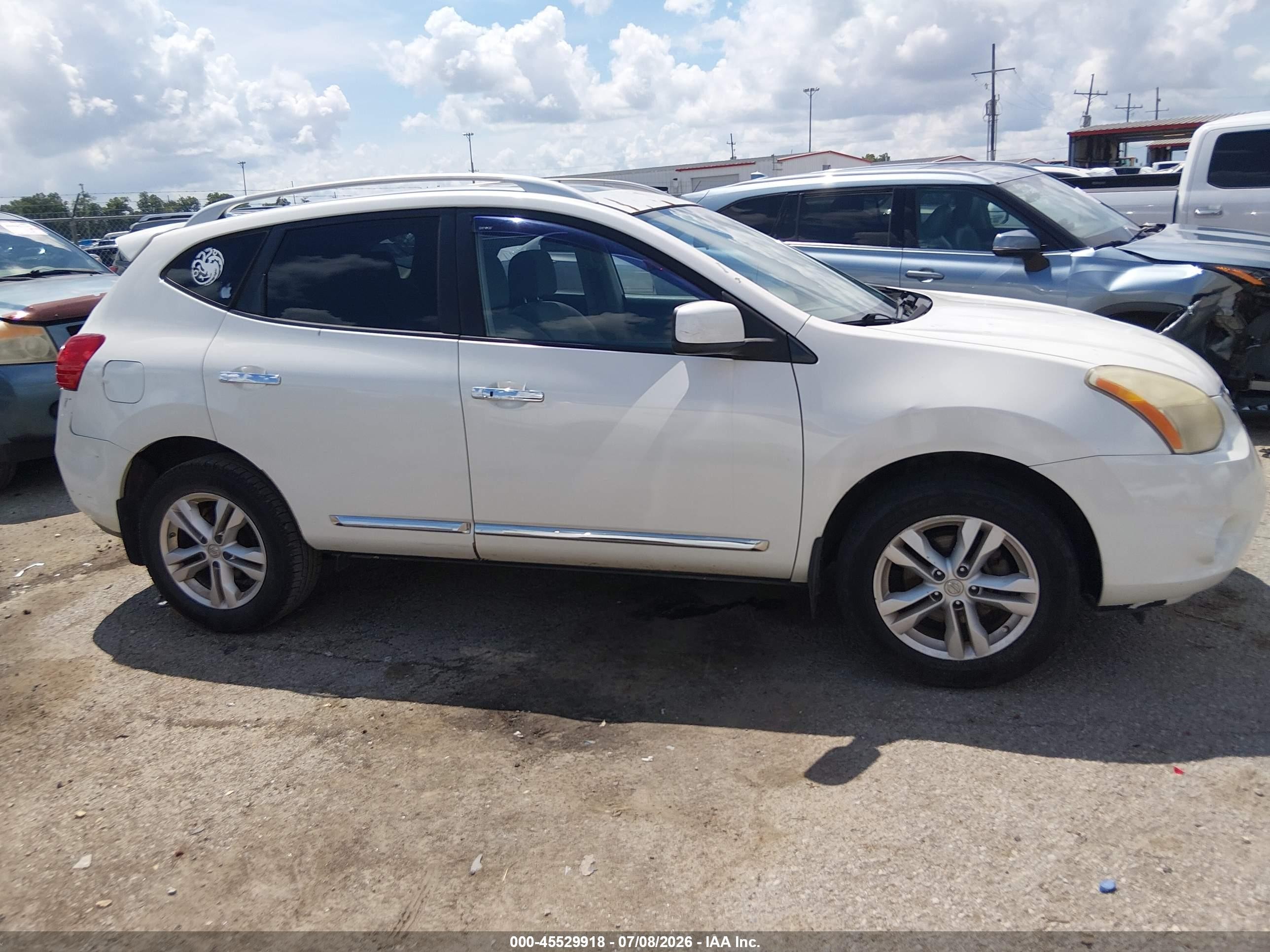 2012 Nissan Rogue Sv White vin: JN8AS5MT9CW302800