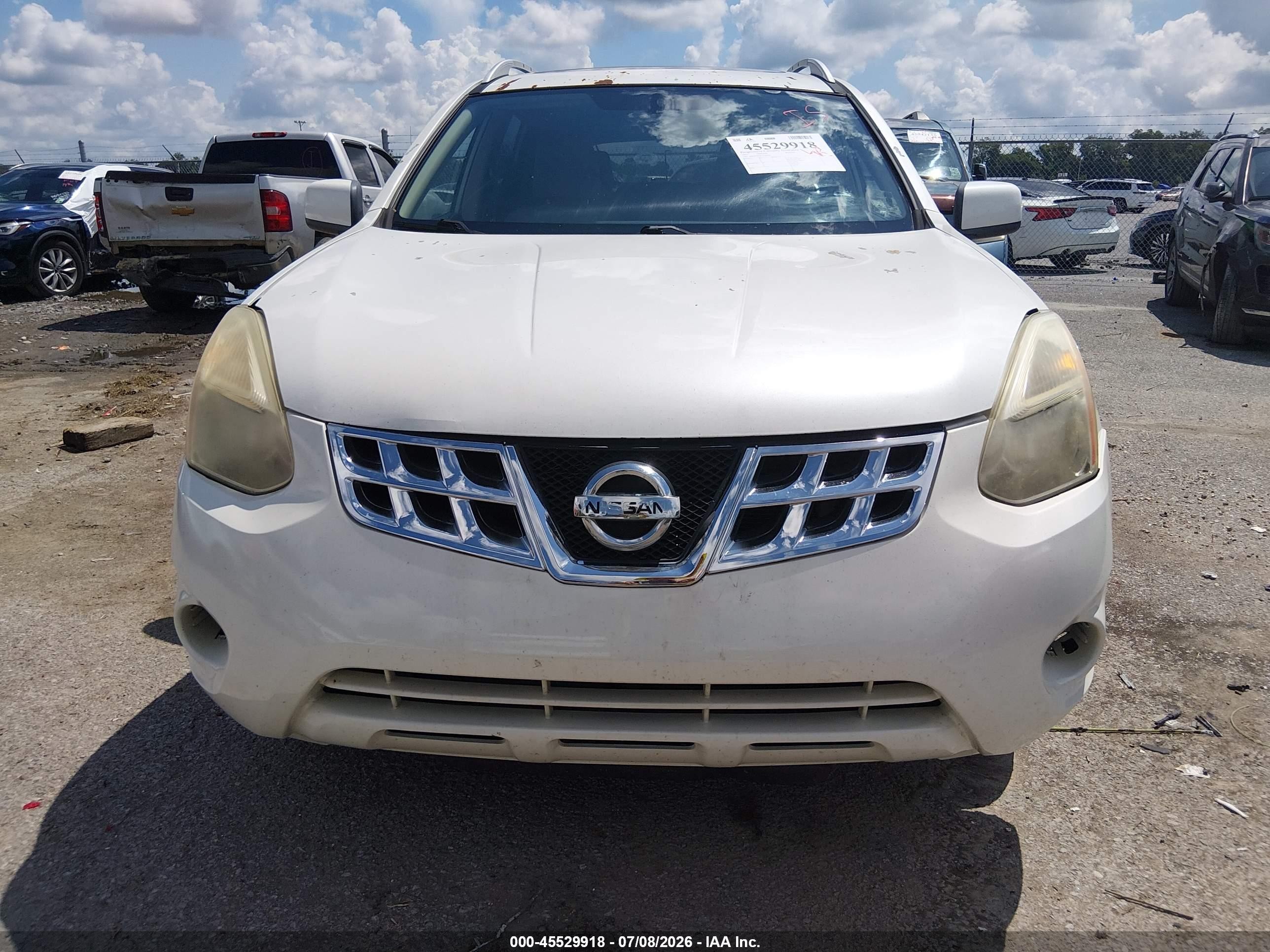2012 Nissan Rogue Sv White vin: JN8AS5MT9CW302800