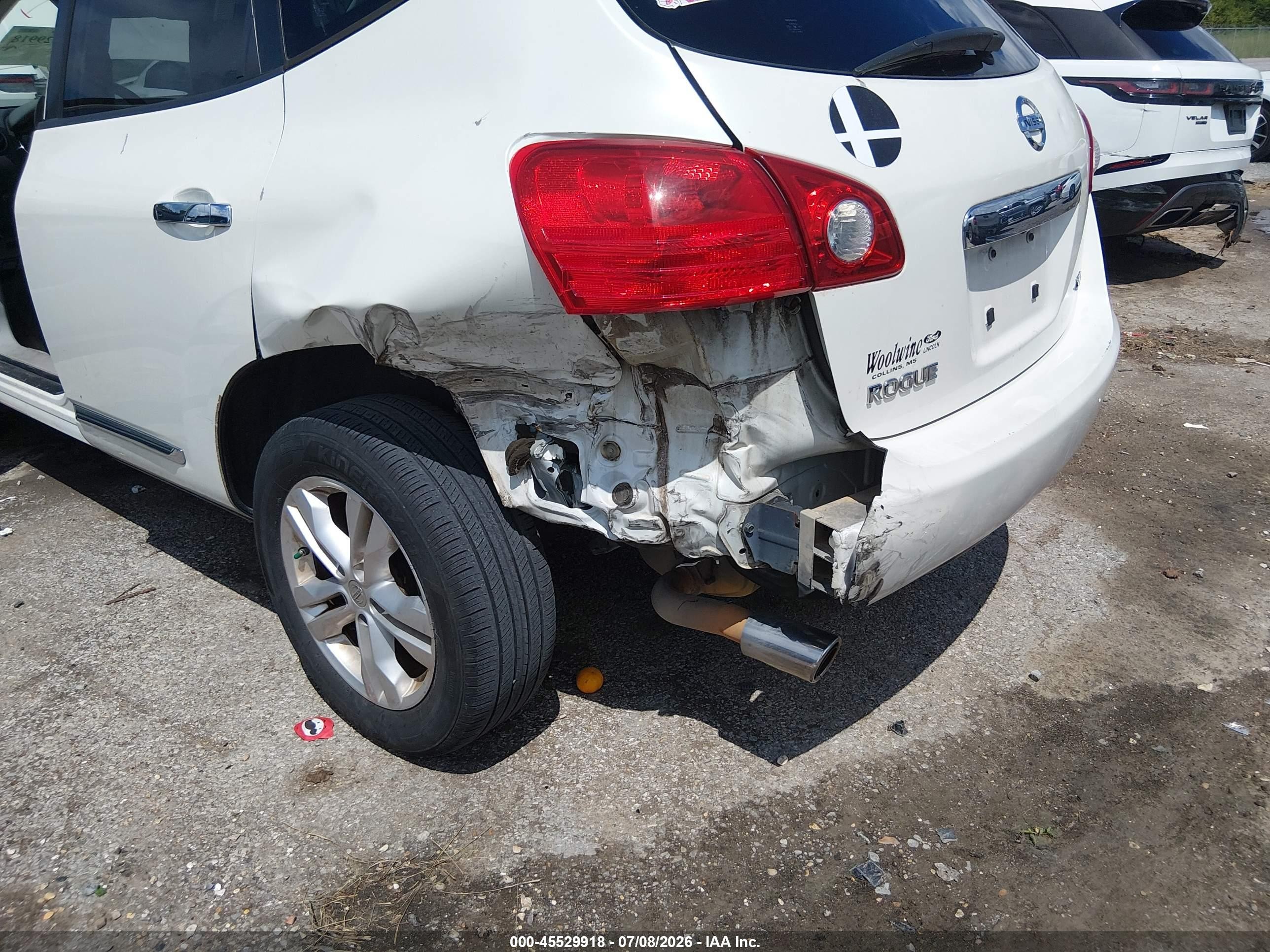 2012 Nissan Rogue Sv White vin: JN8AS5MT9CW302800