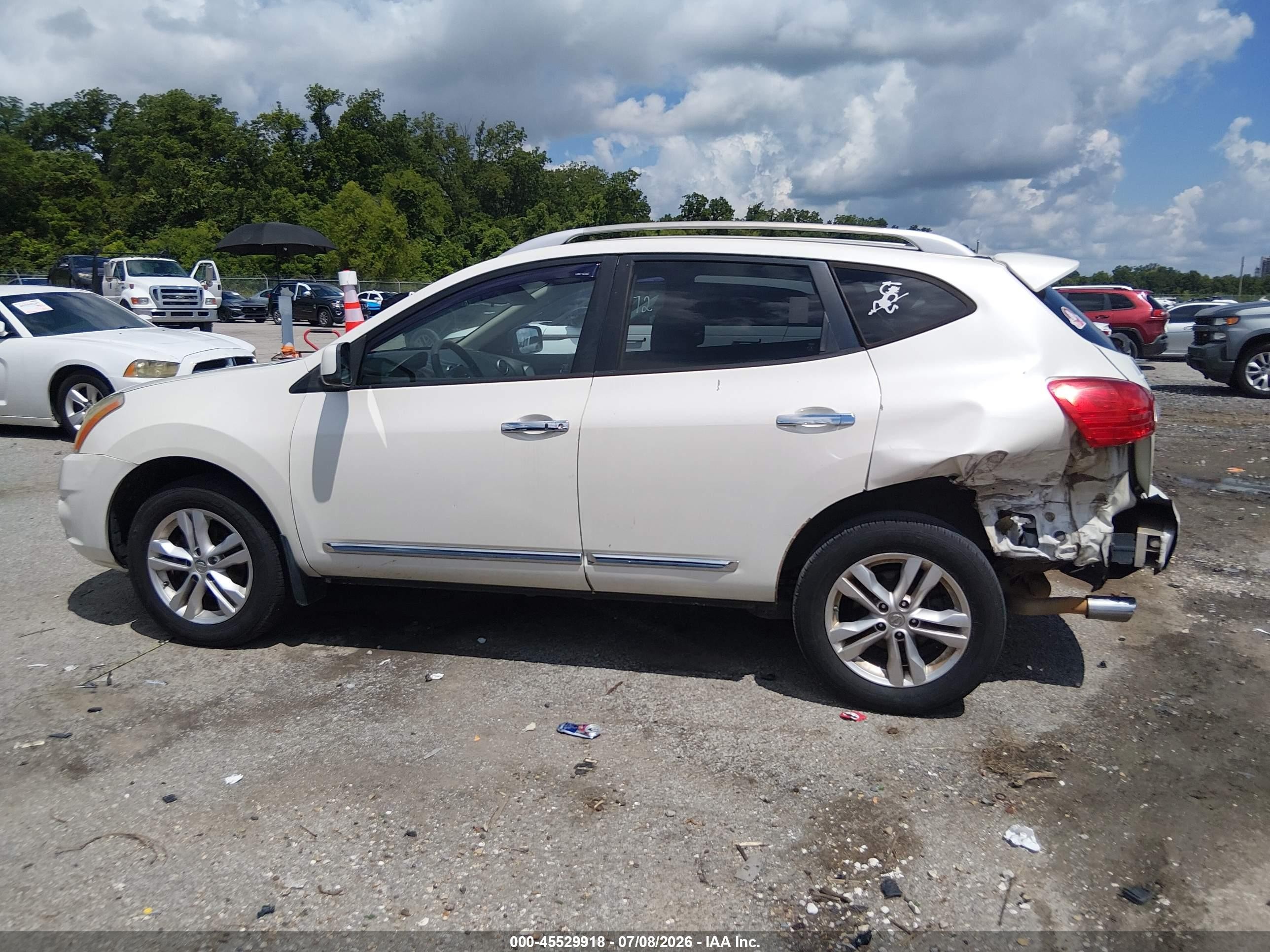 2012 Nissan Rogue Sv White vin: JN8AS5MT9CW302800