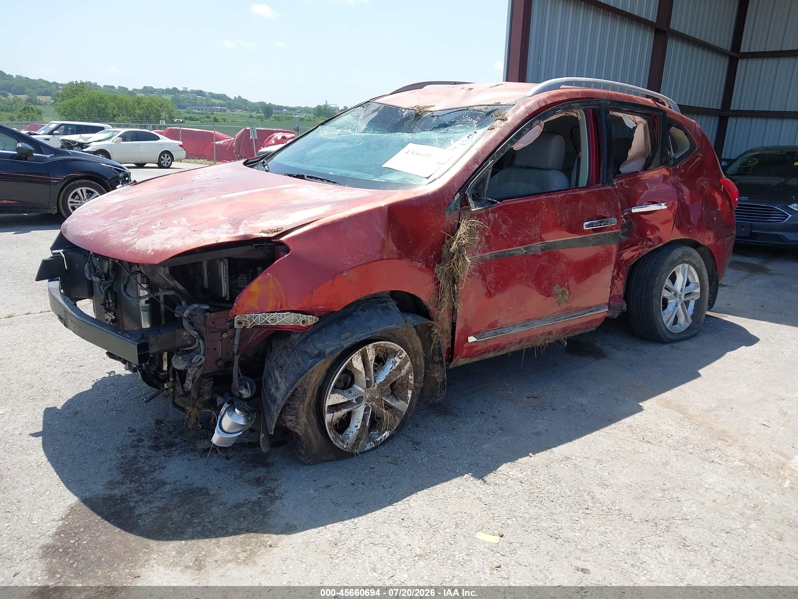2013 Nissan Rogue Sv Красный vin: JN8AS5MT9DW001994