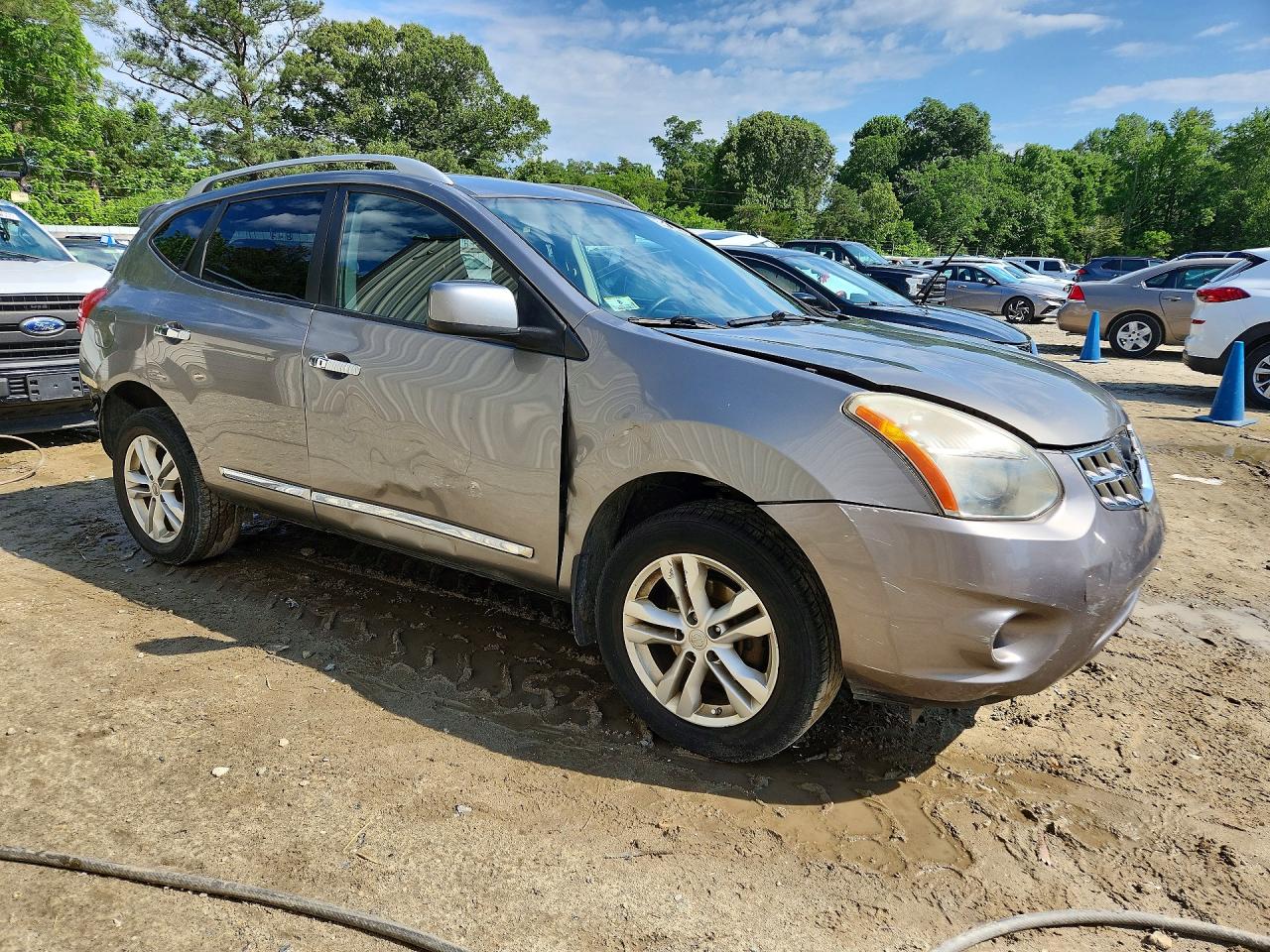 2013 Nissan Rogue S Серый vin: JN8AS5MT9DW502528
