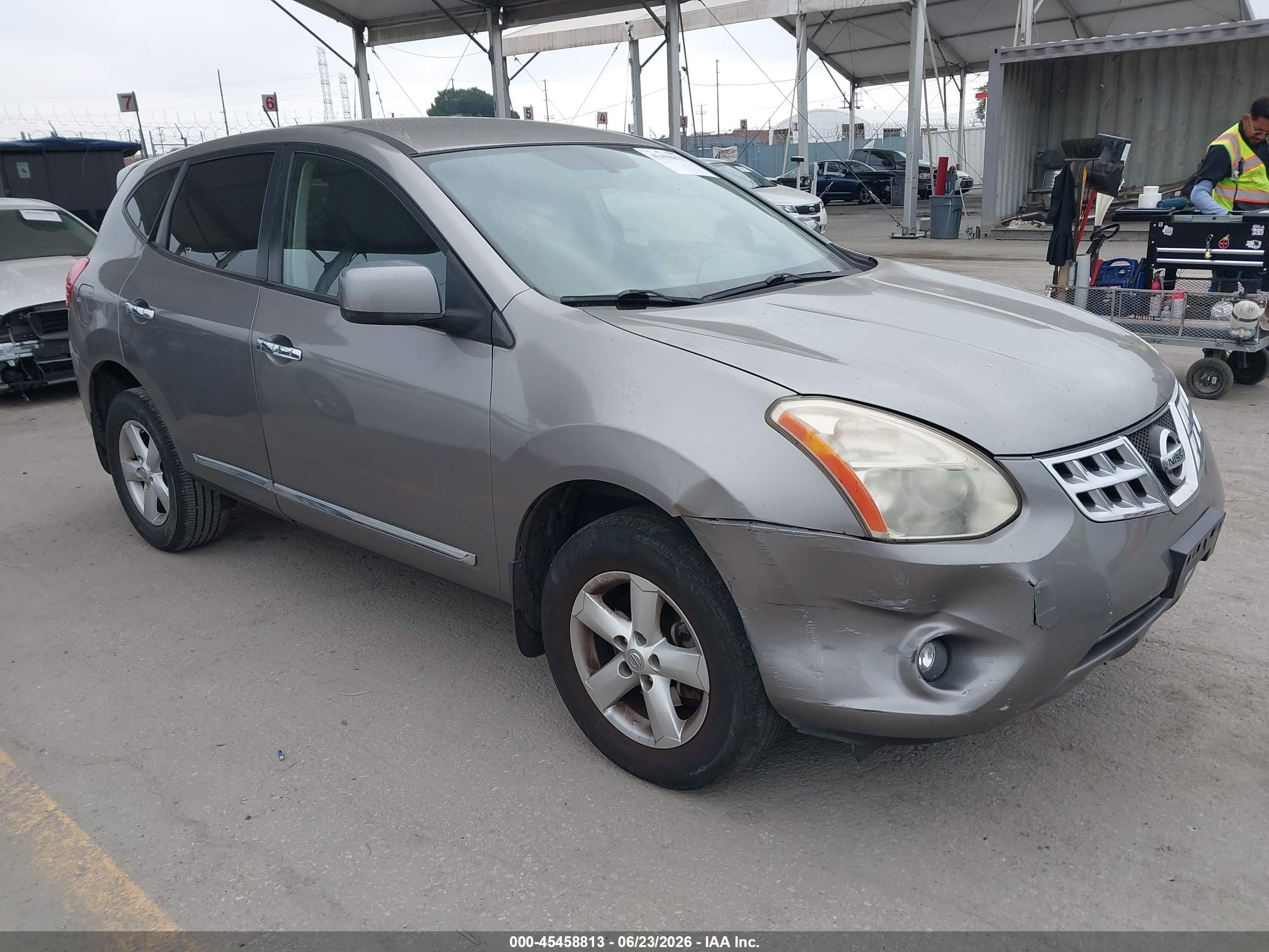 2013 Nissan Rogue S Серый vin: JN8AS5MT9DW504943