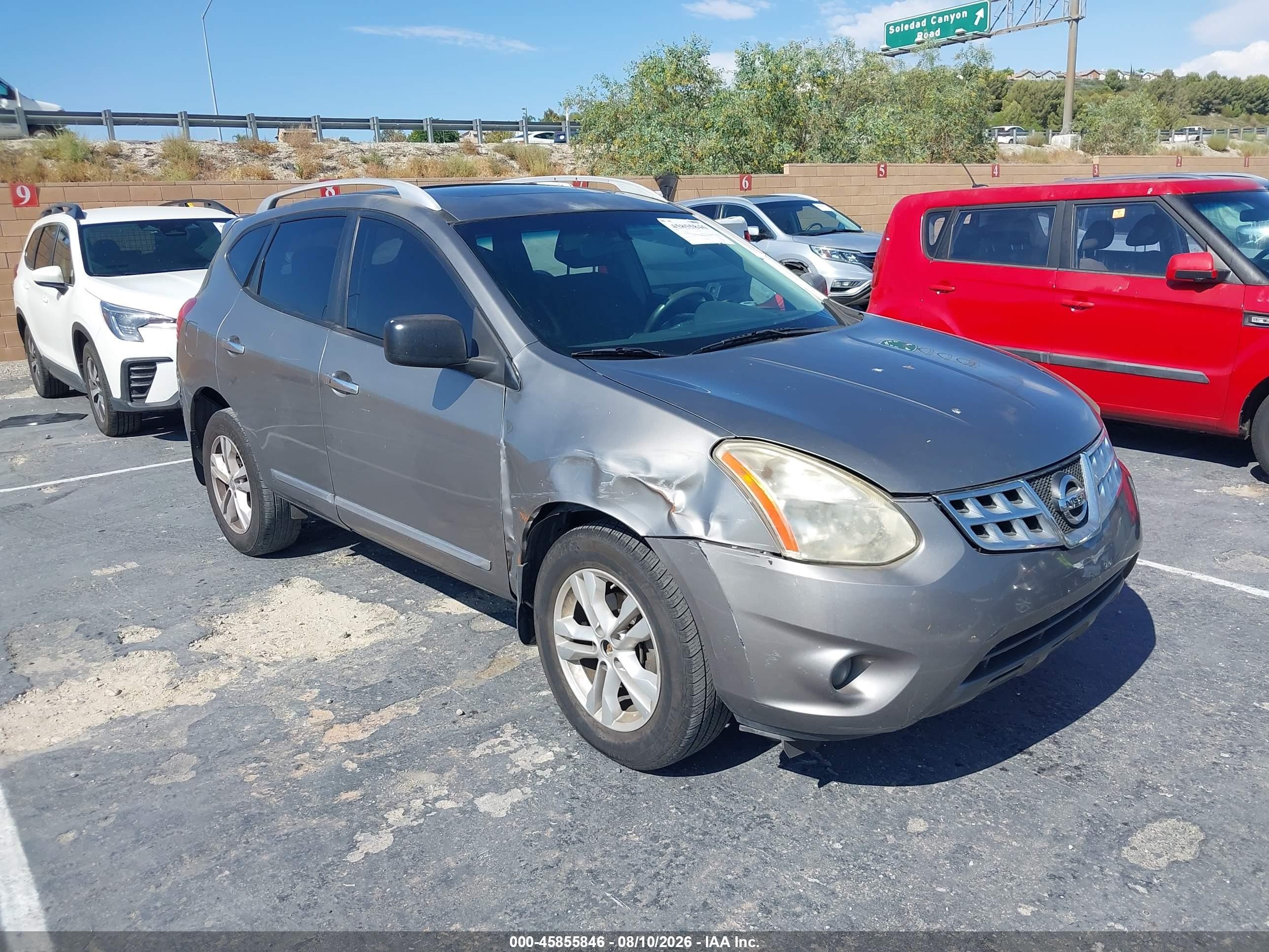 2013 Nissan Rogue Sv Gray vin: JN8AS5MT9DW508605