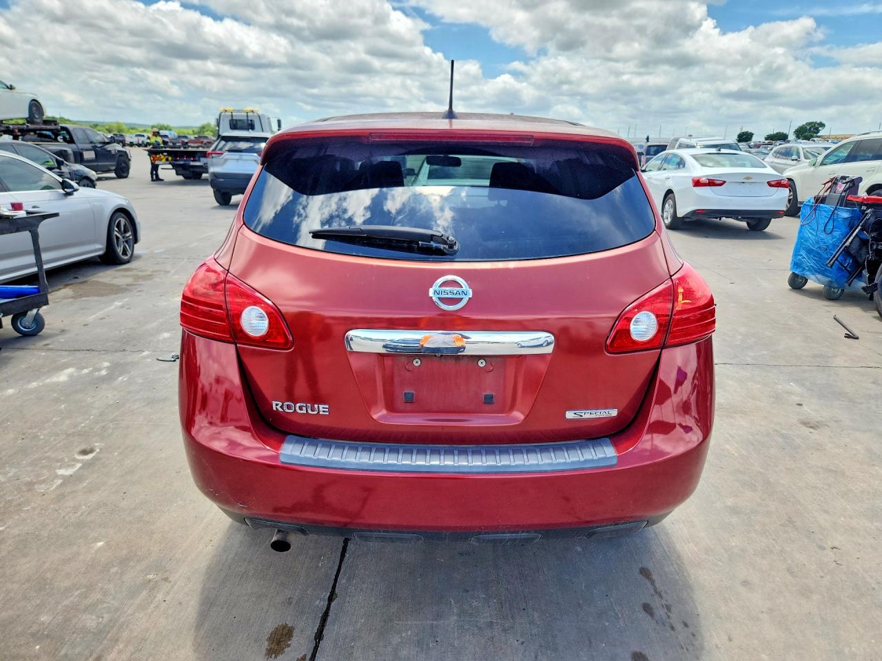 2013 Nissan Rogue S Red vin: JN8AS5MT9DW521757
