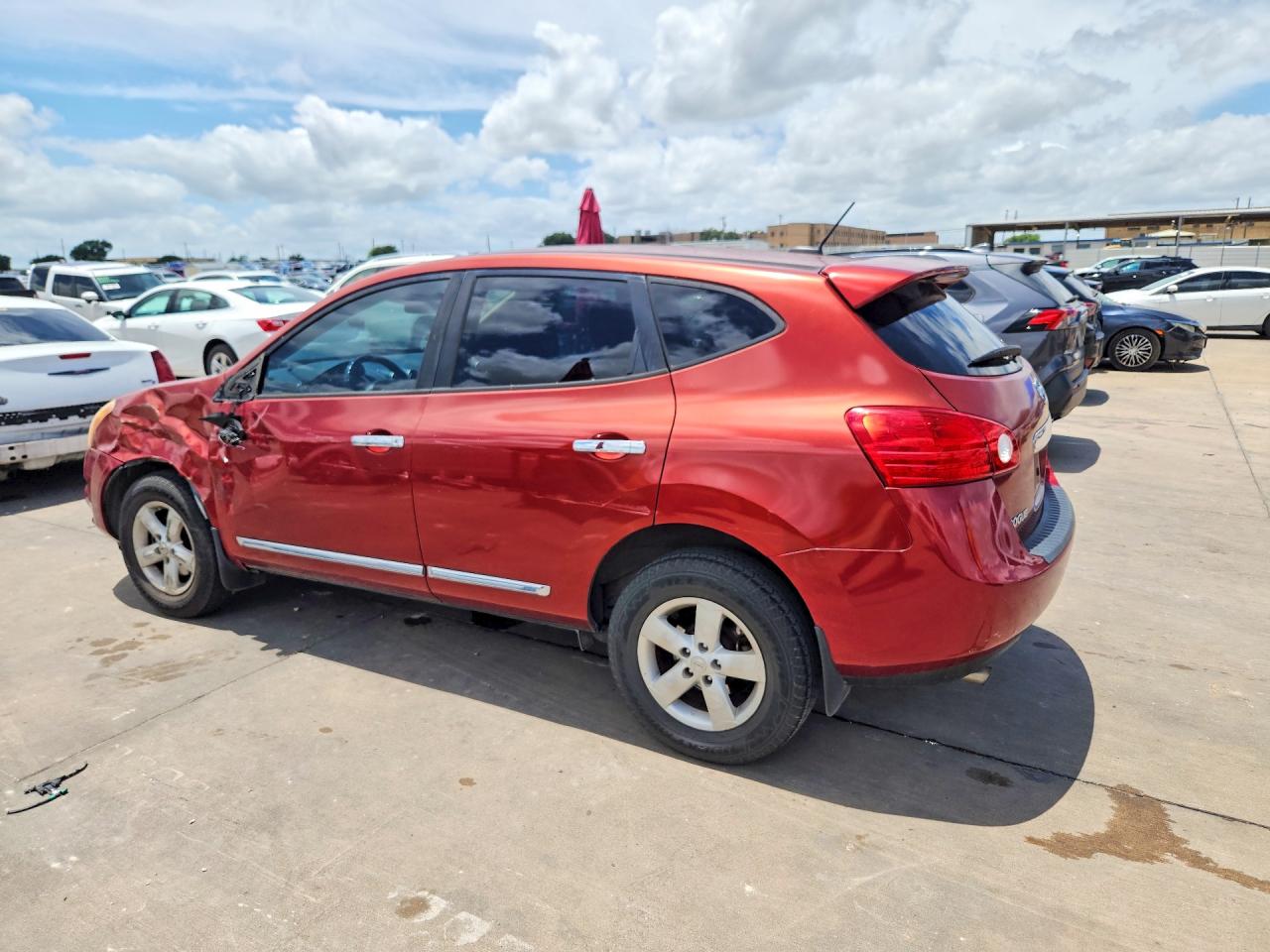 2013 Nissan Rogue S Red vin: JN8AS5MT9DW521757