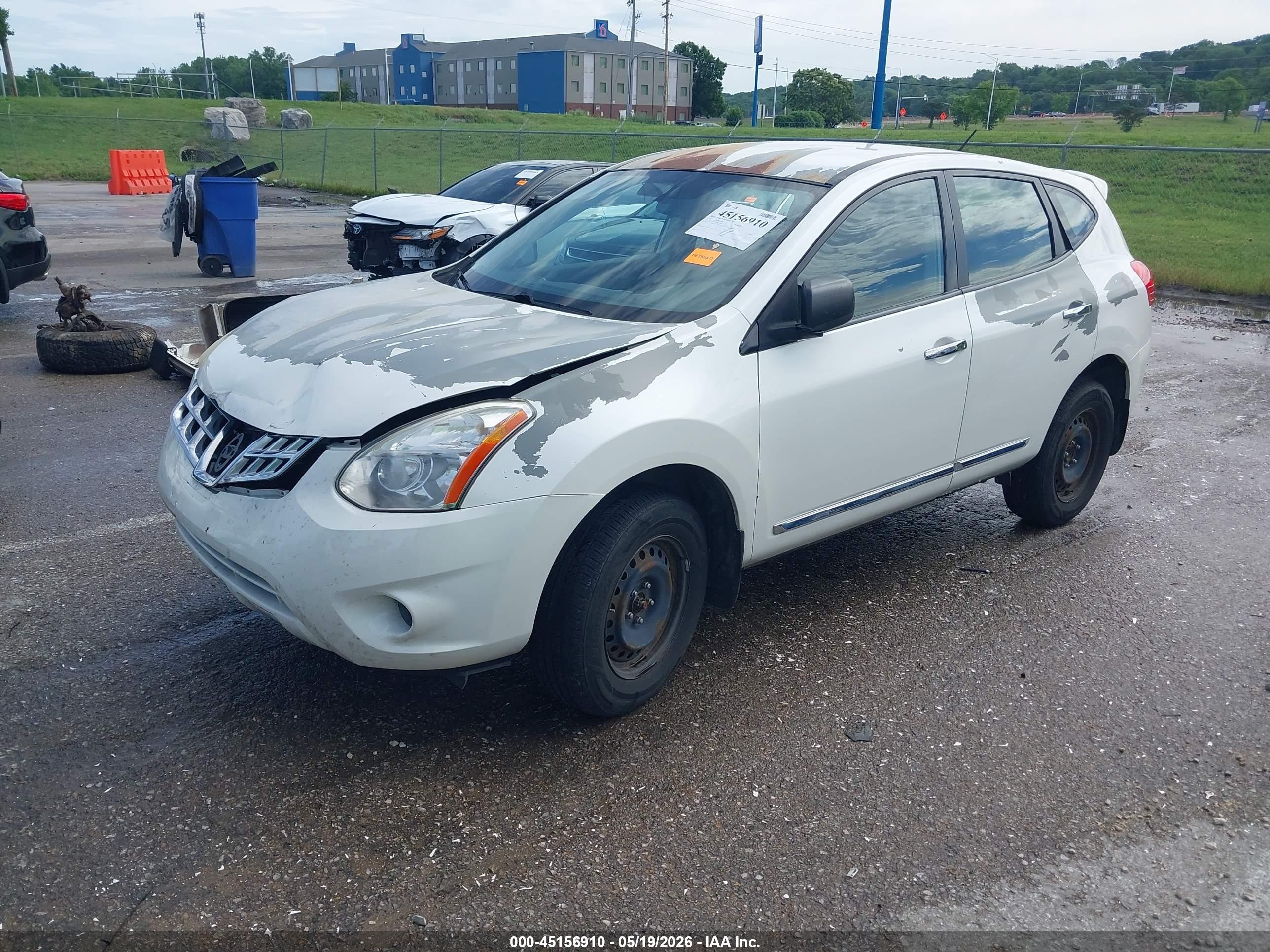 2013 Nissan Rogue S White vin: JN8AS5MT9DW527820