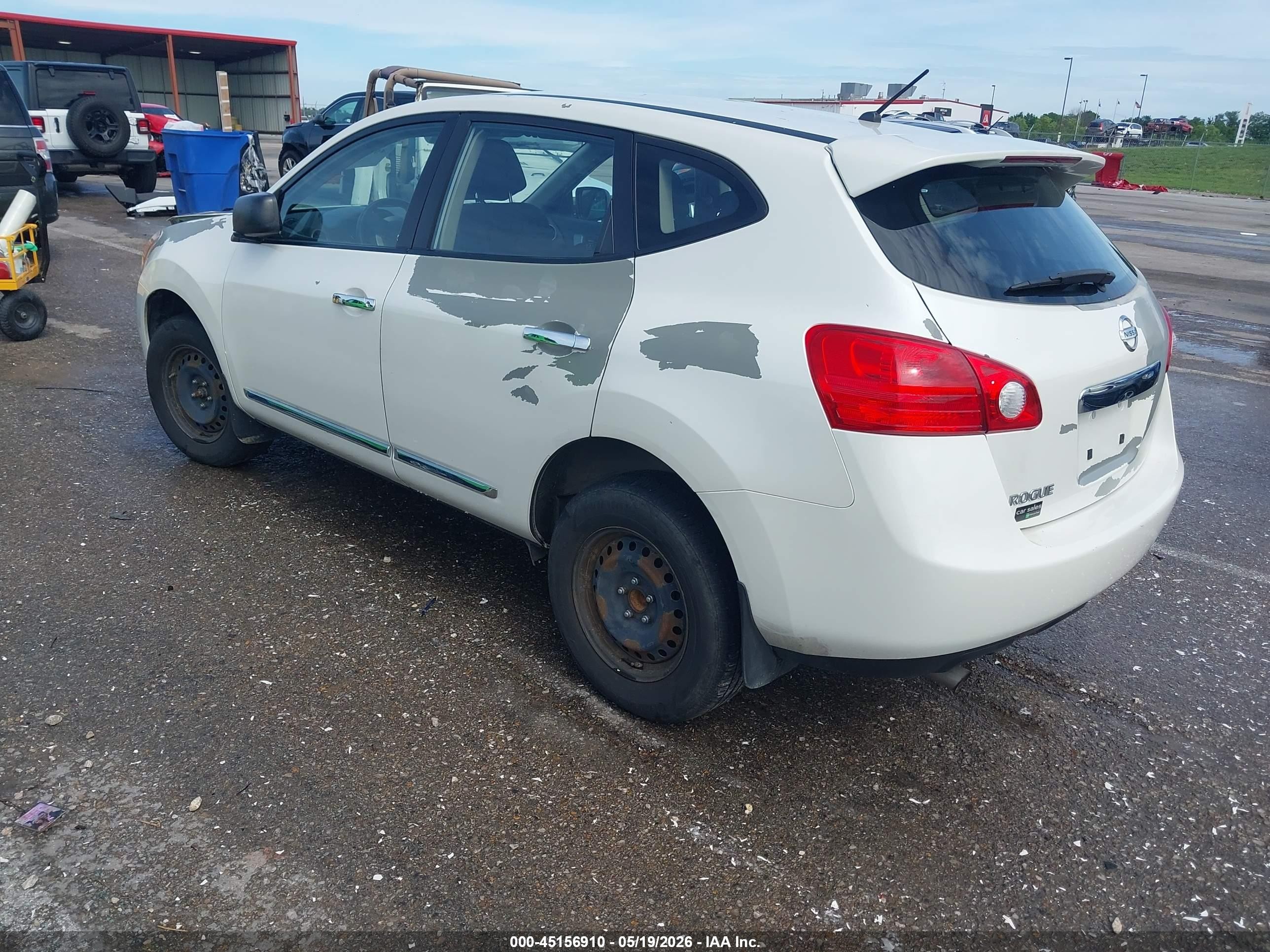 2013 Nissan Rogue S White vin: JN8AS5MT9DW527820
