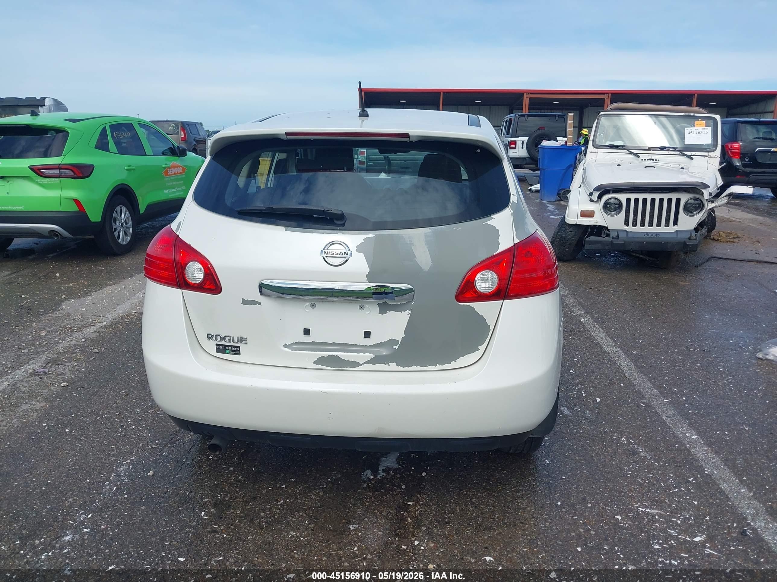 2013 Nissan Rogue S White vin: JN8AS5MT9DW527820