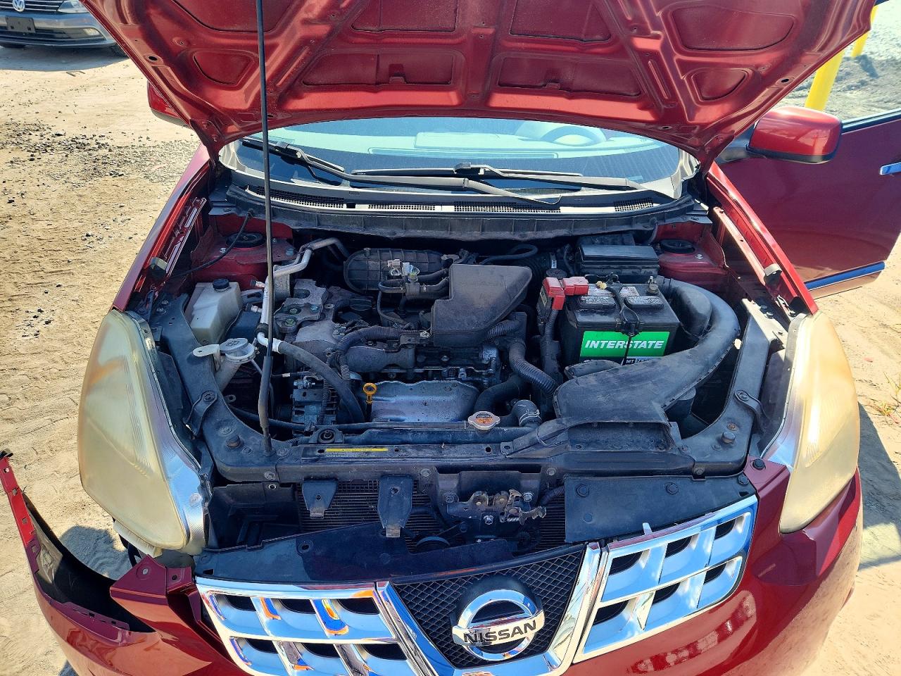 2013 Nissan Rogue S Red vin: JN8AS5MT9DW537134